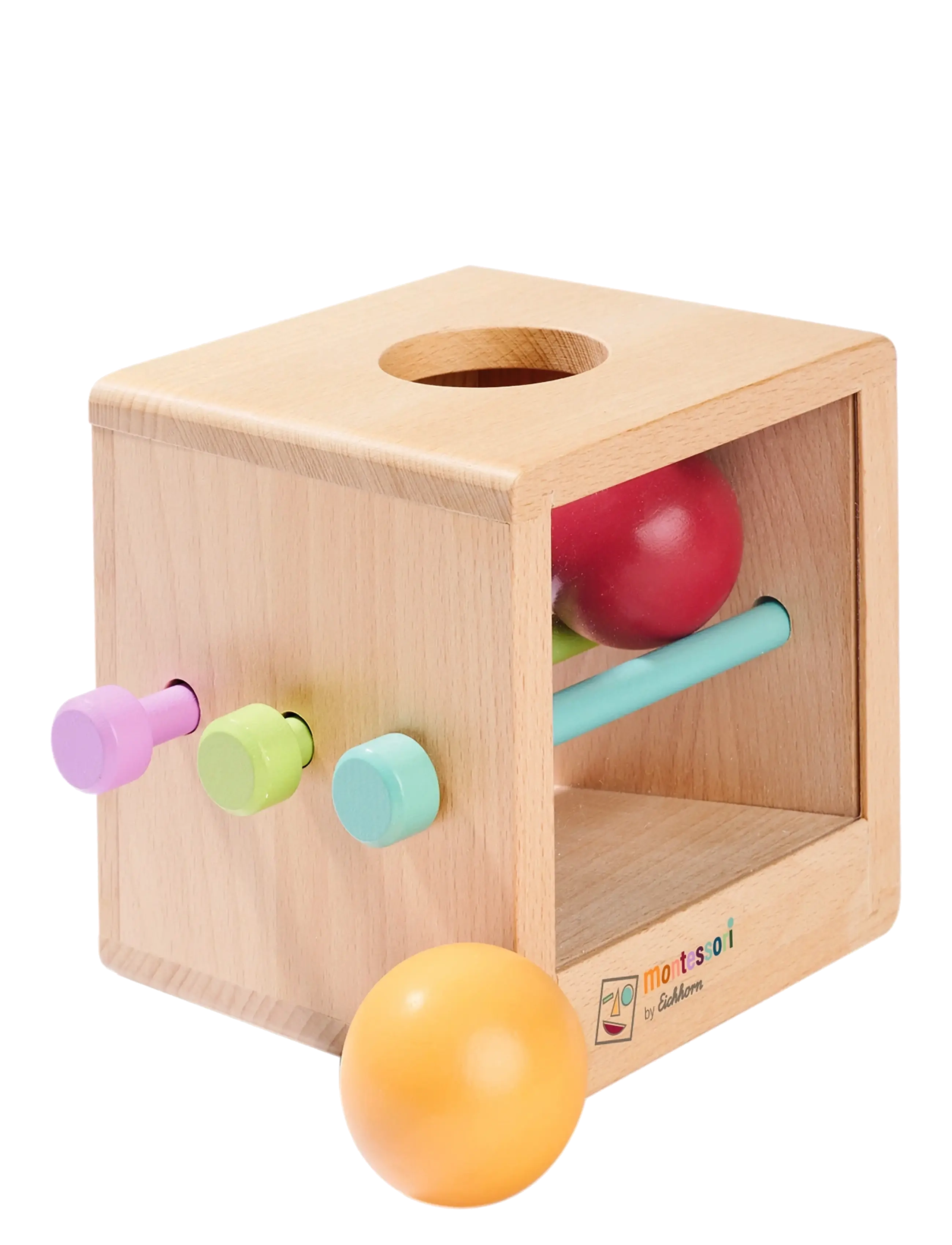 Eichhorn Eichhorn Montessori Box With Balls, One Size, Cream, Educational Legetøj > Sorting Box Toy, Børn