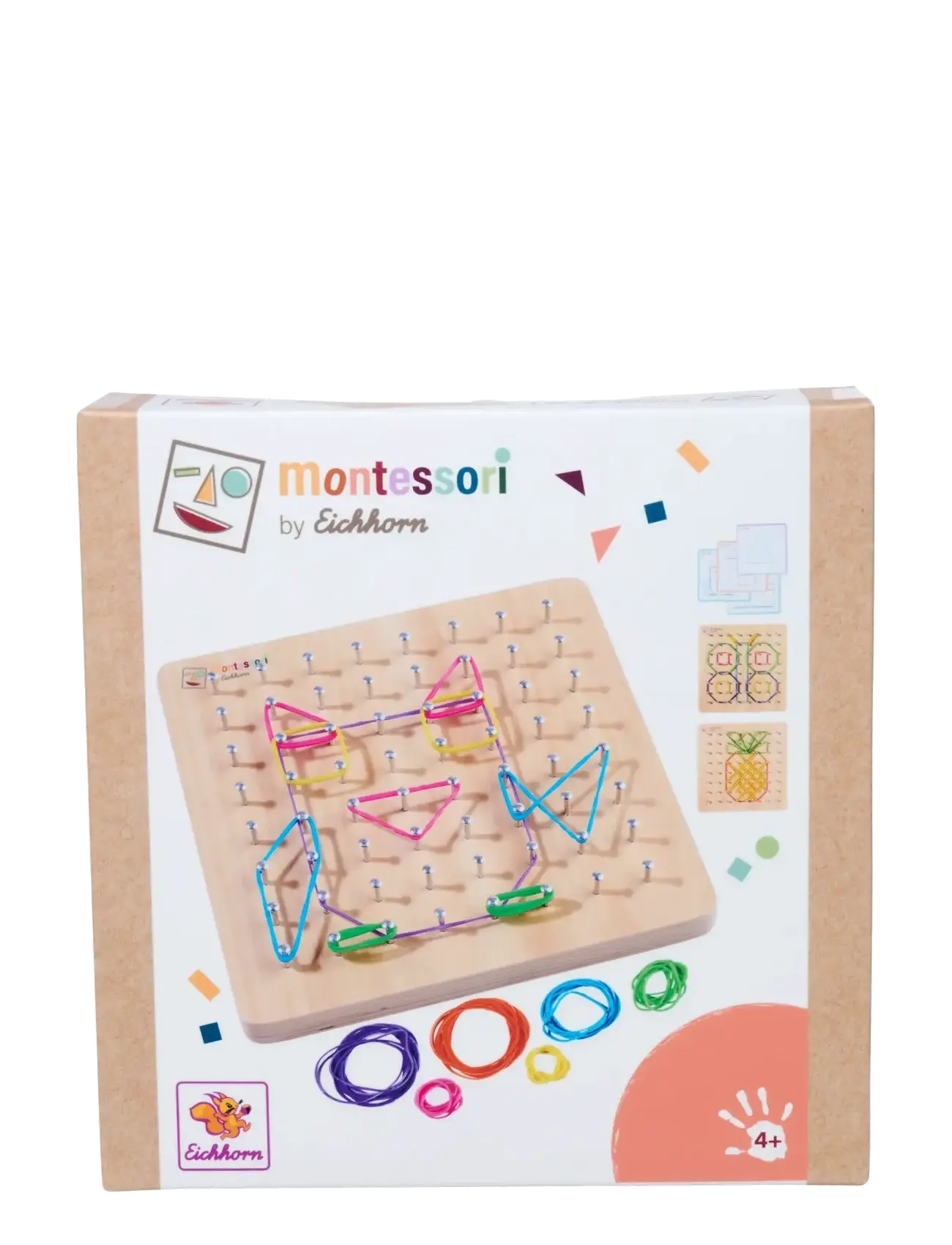 Eichhorn Eichhorn Montessori Geo Board, One Size, Multi/patterned, Håndværk > Håndværkssæt, Børn