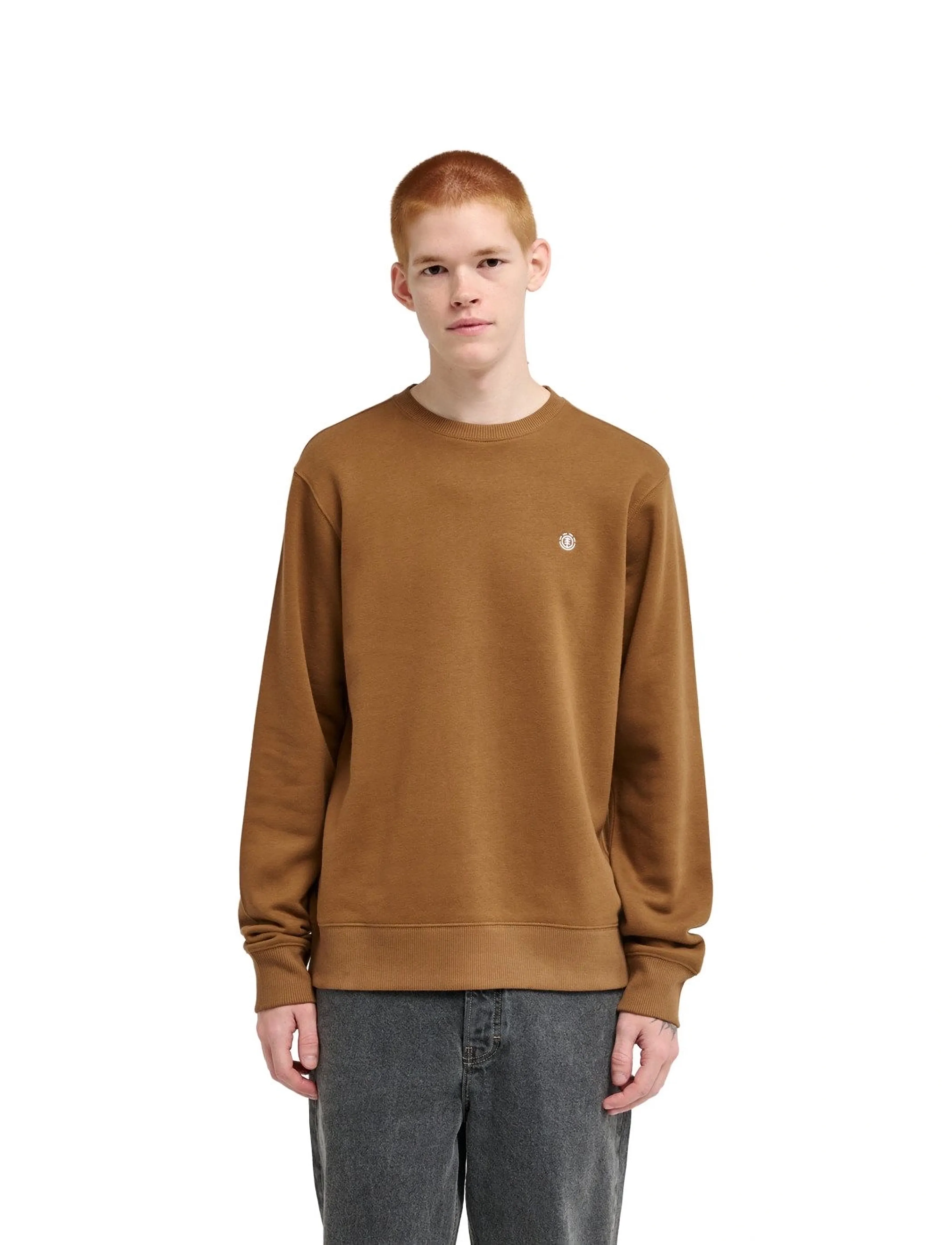 Element Icon Embroidery Cr, M, Sweatshirts & Hoodies, Braun - Fleeces, Männerswear