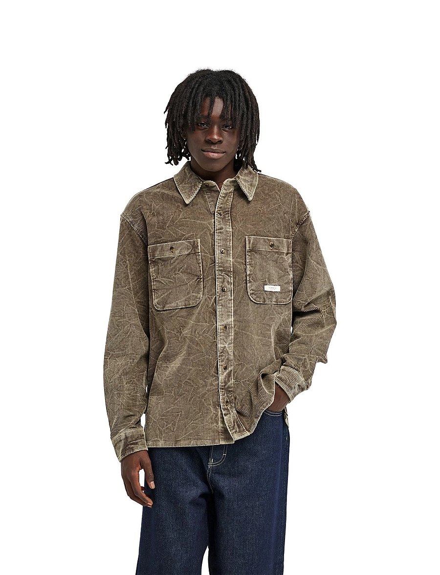 Element - RELAX WASHED CORD LS - stone gray - 0