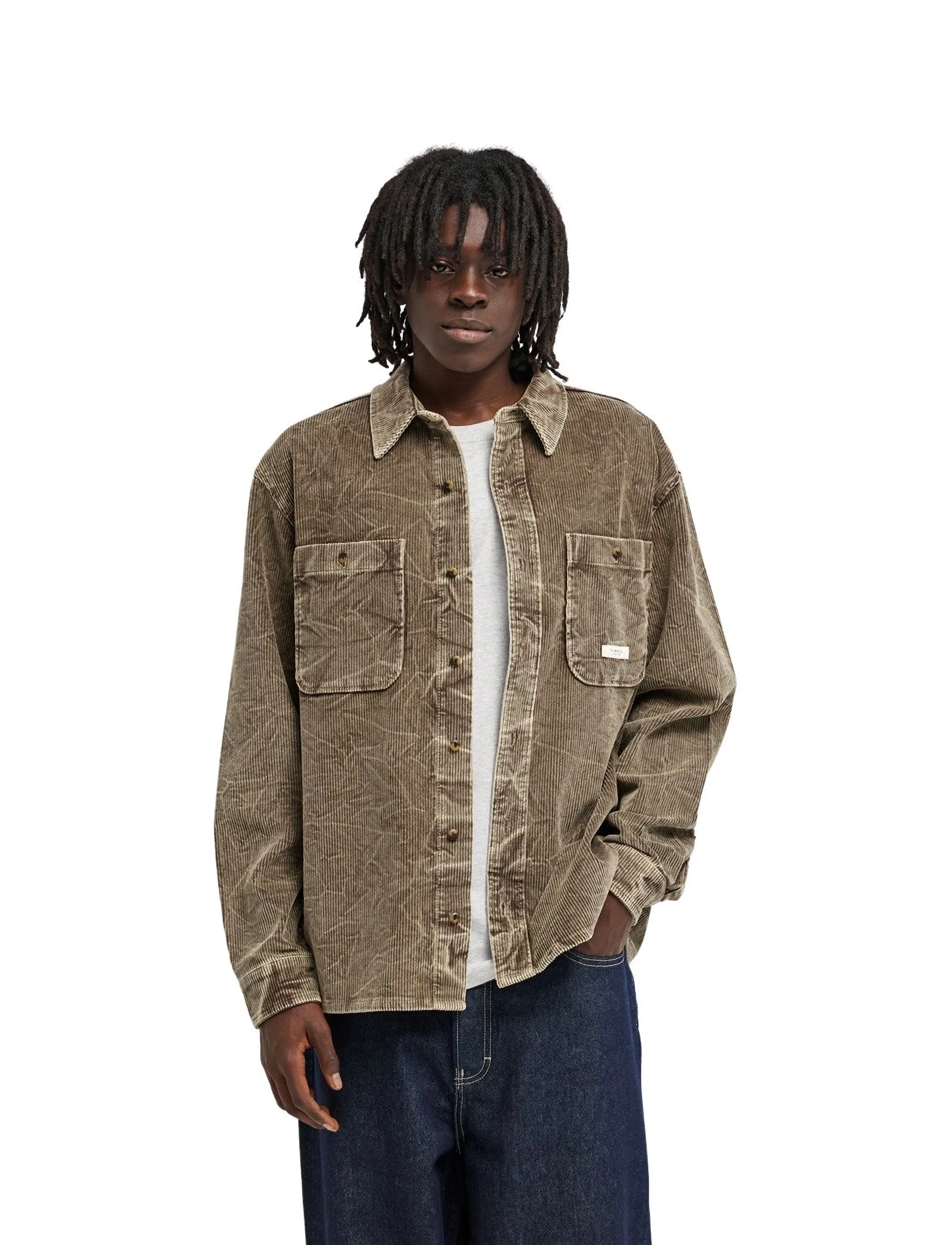 Element - RELAX WASHED CORD LS - stone gray - 4