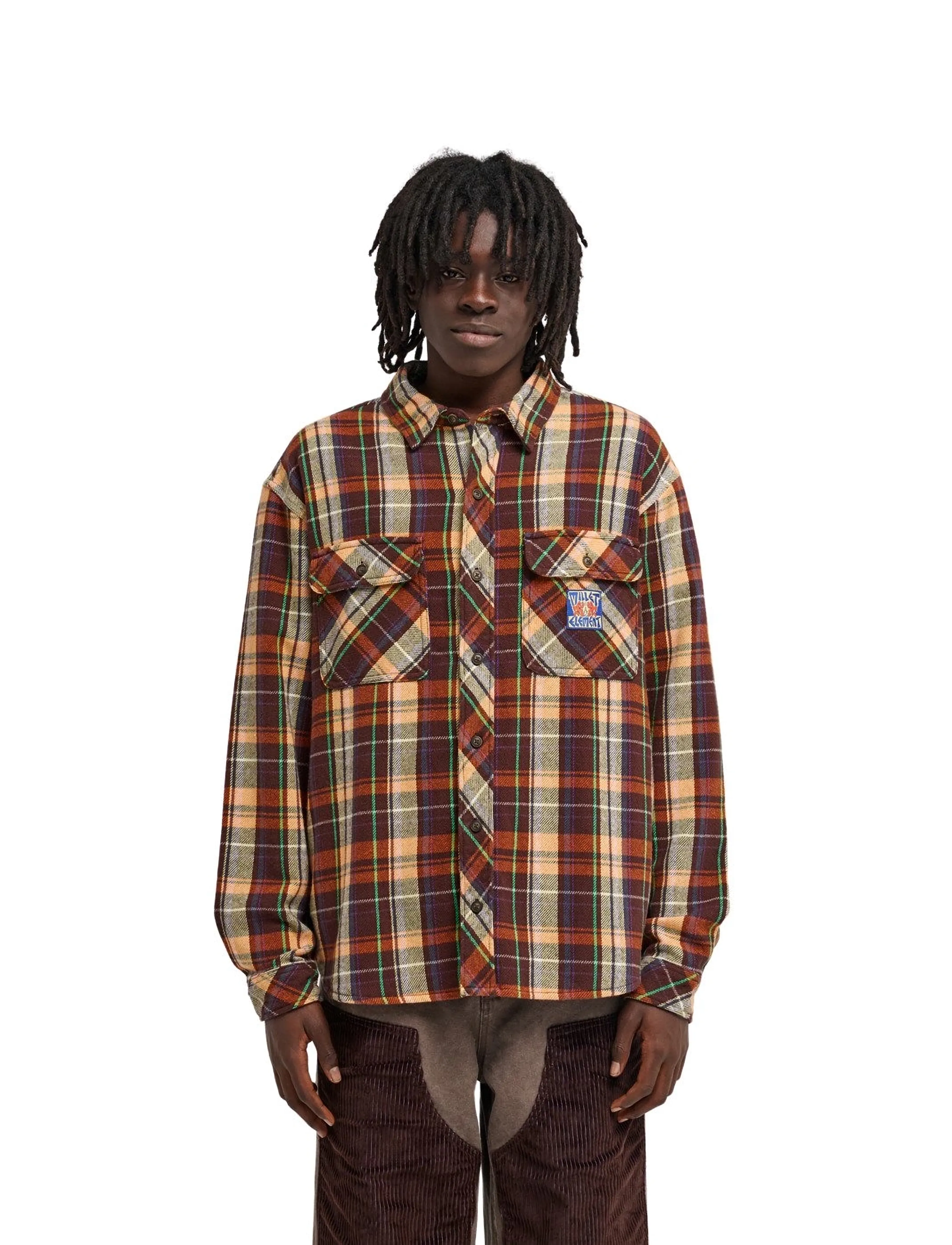 Element MXE FLANEL SHIRT - Tøj - FLAME HUECO PLAID / multi