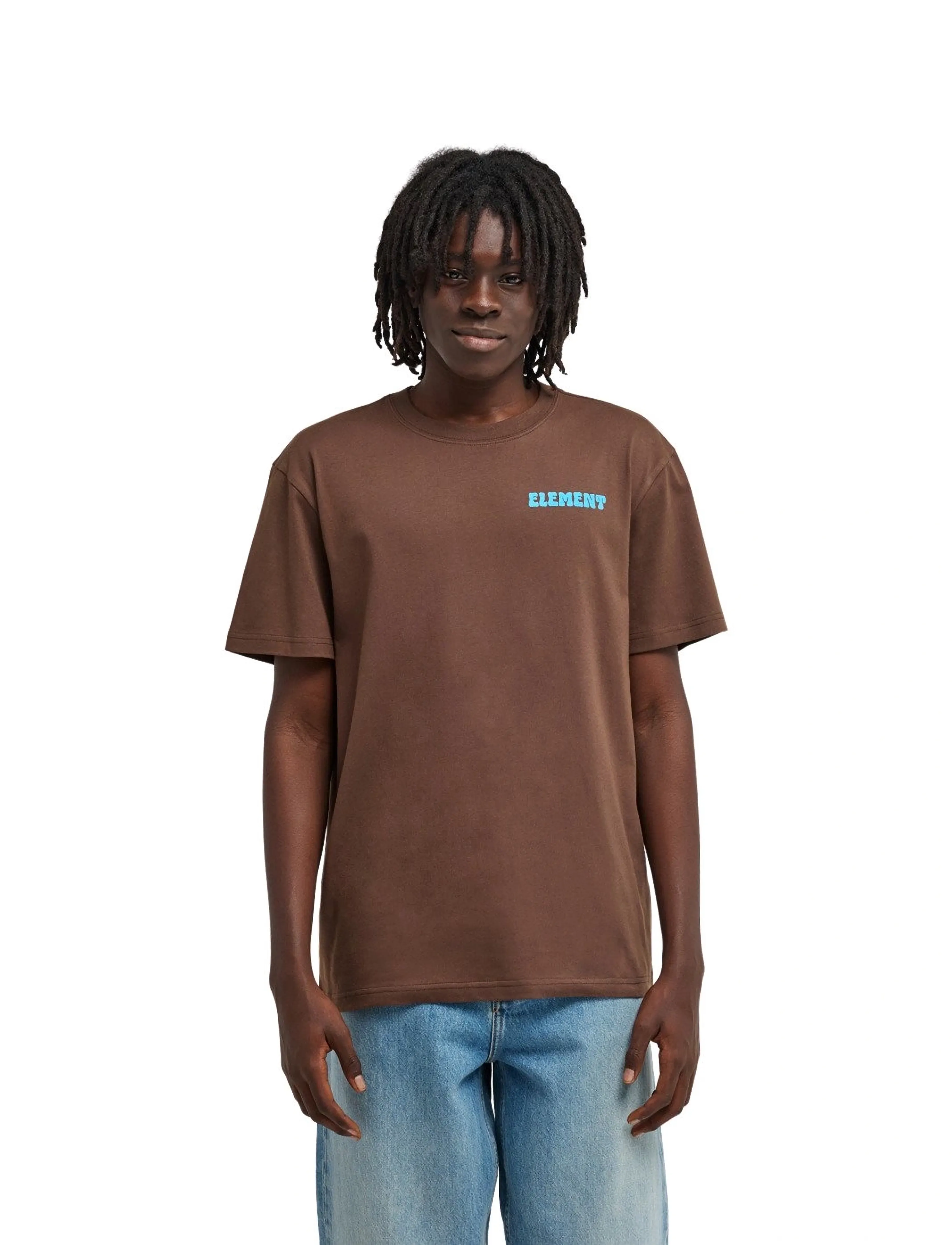 Element Pleasure Ss, M, Sport Oberteile, Braun - T-shirts, Männerswear