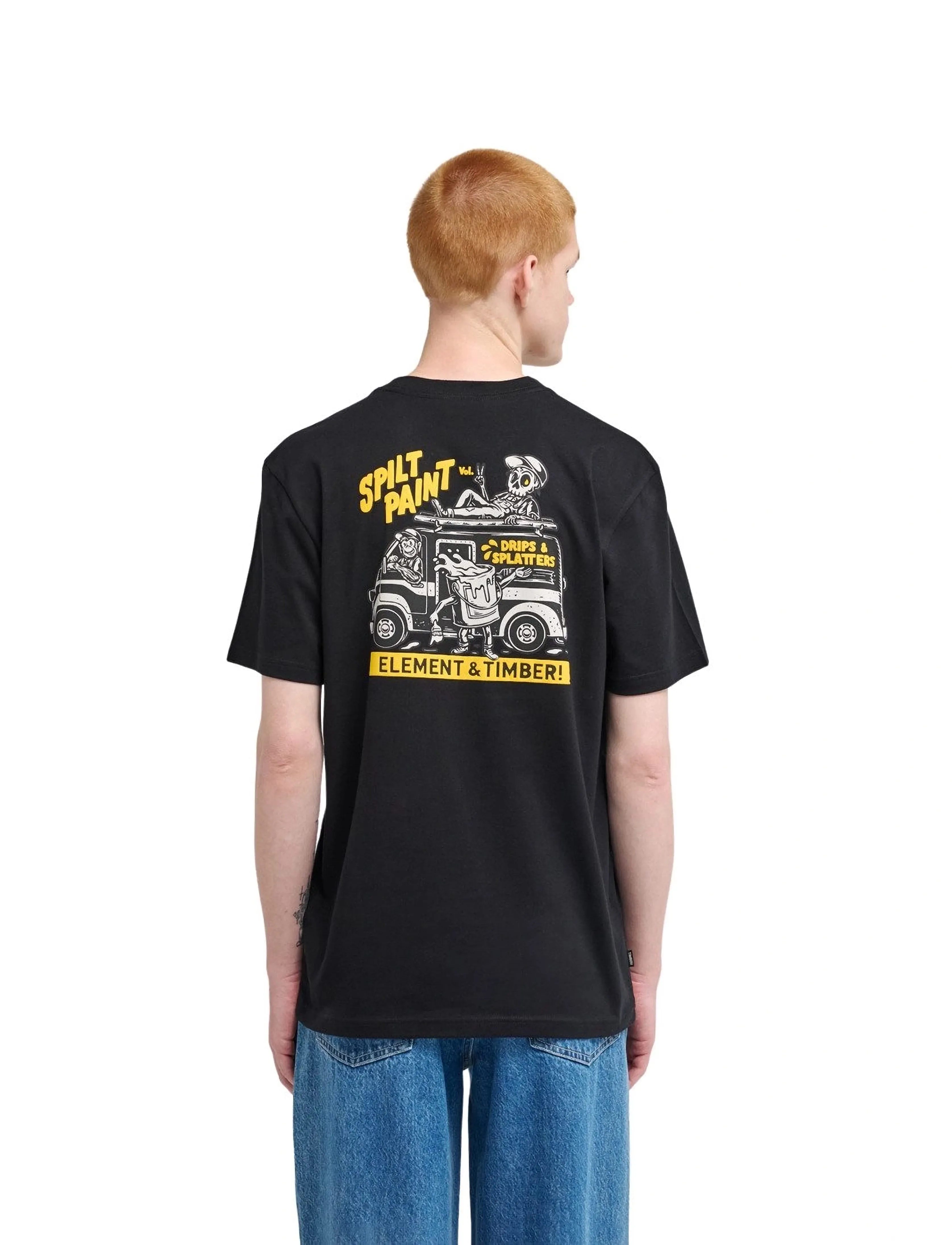 Element - TIMBER VAN SS - kurzärmelige t-shirts - flint black - 3