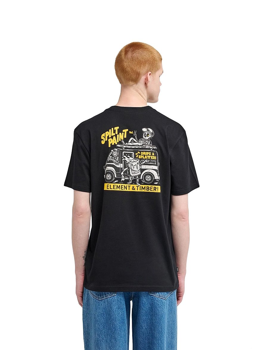 Element - TIMBER VAN SS - kurzärmelige t-shirts - flint black - 3