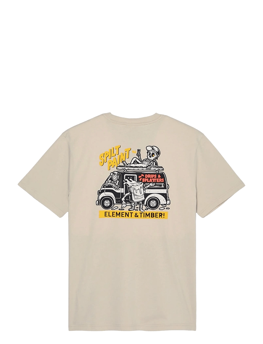 Element - TIMBER VAN SS - kurzärmelige t-shirts - oat milk - 2