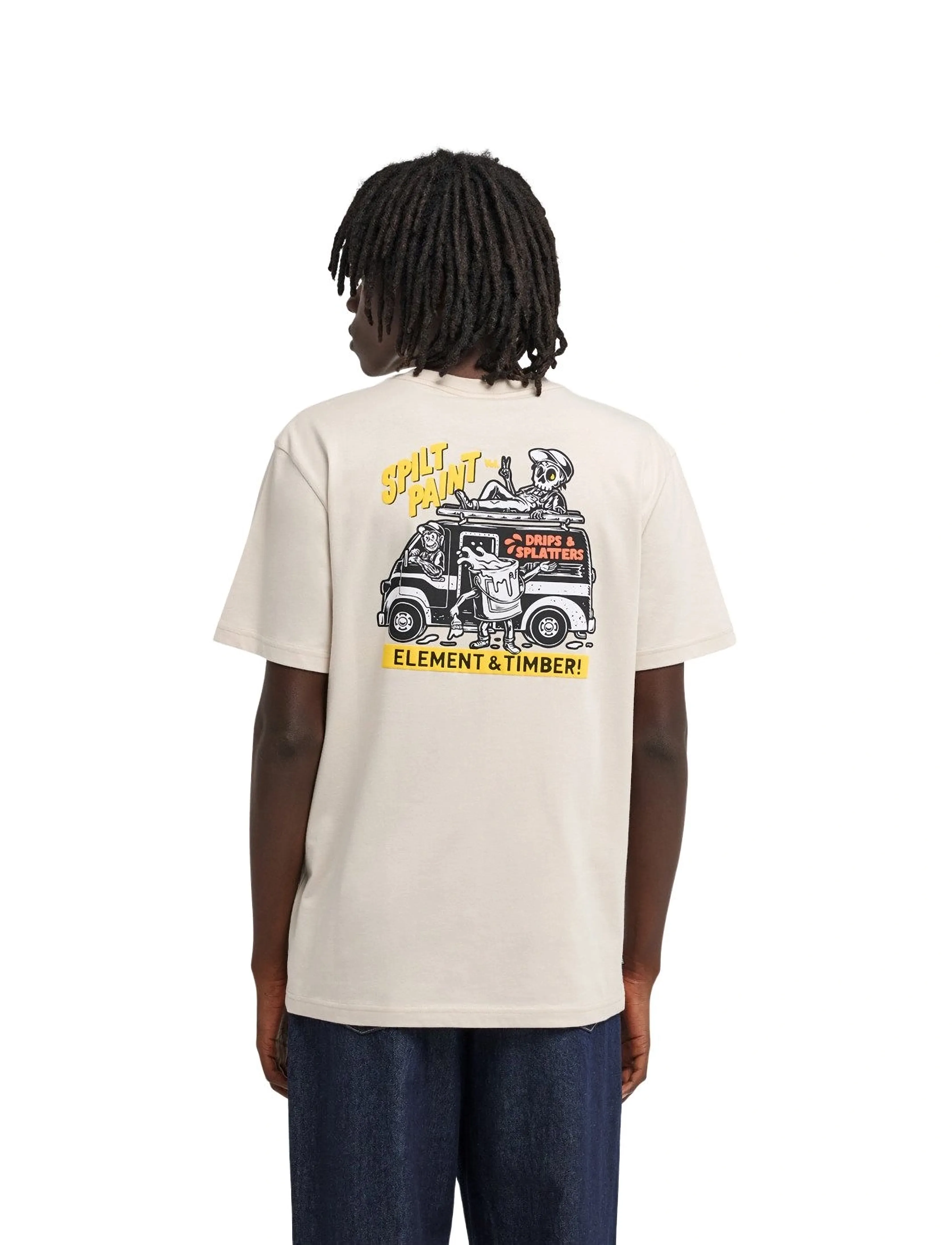 Element - TIMBER VAN SS - kurzärmelige t-shirts - oat milk - 3