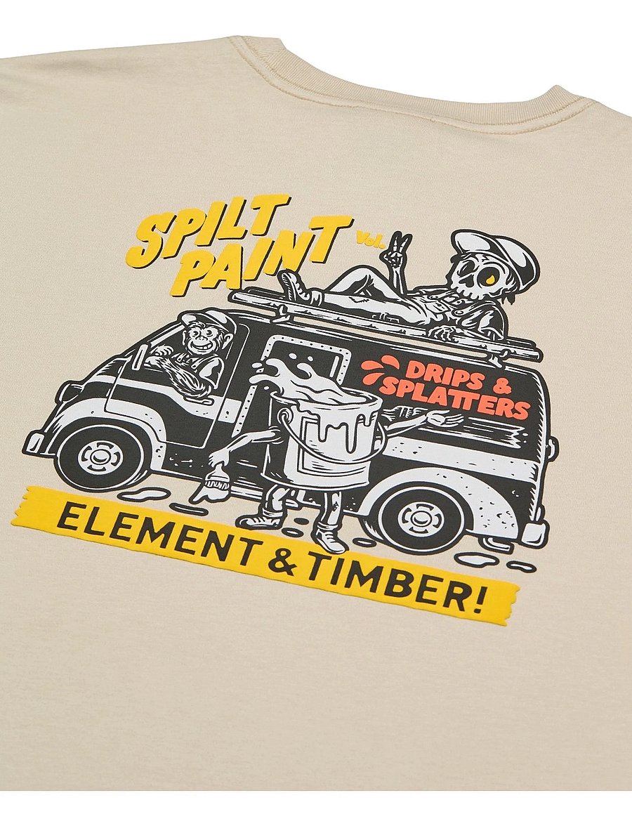 Element - TIMBER VAN SS - kurzärmelige t-shirts - oat milk - 5