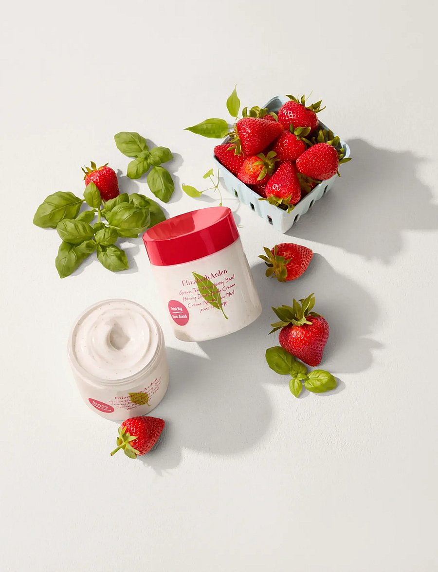 Elizabeth Arden - Green Tea Strawberry Basil Honey drops body cream 500 ml - lotion & cream - clear - 5