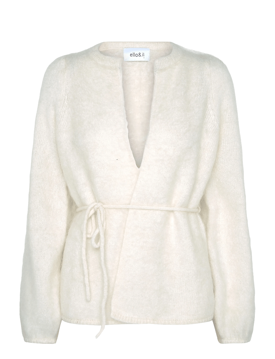 ella&il - Fredrikke Chunky Cardigan - koftor - bright white - 0