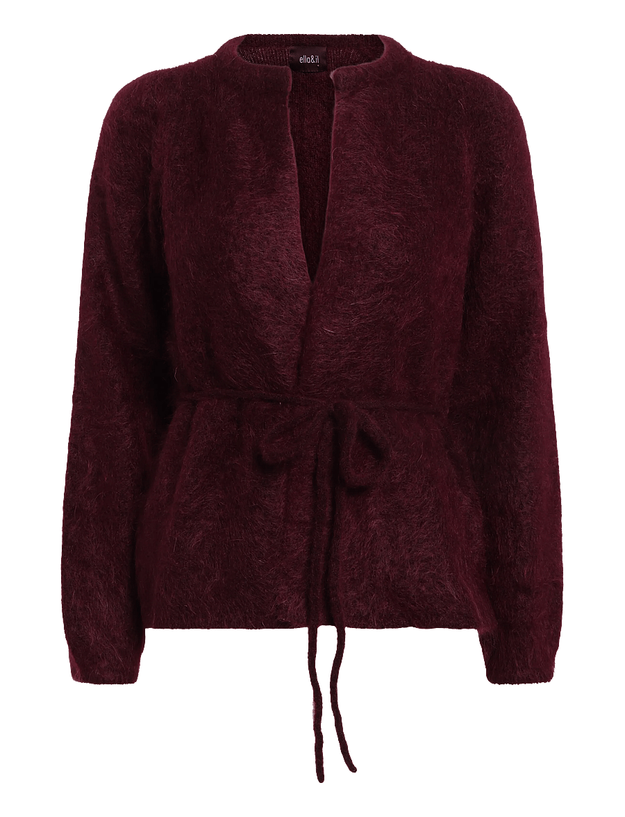 ella&il - Fredrikke Chunky Cardigan - strickjacken - oxblood - 0