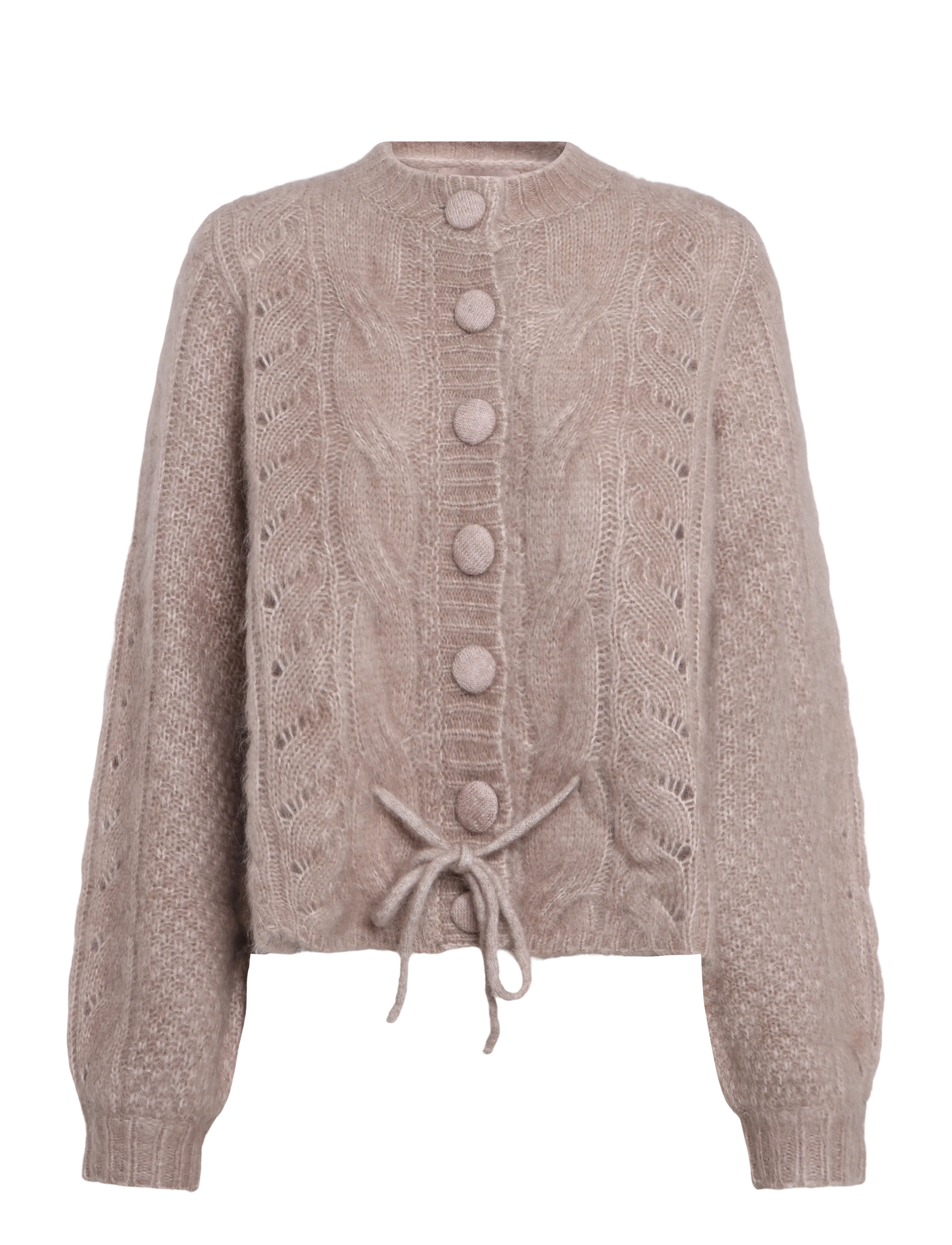 ella&il Sophia Chunky Cardigan - Cardigans - HAZEL BEIGE / beige