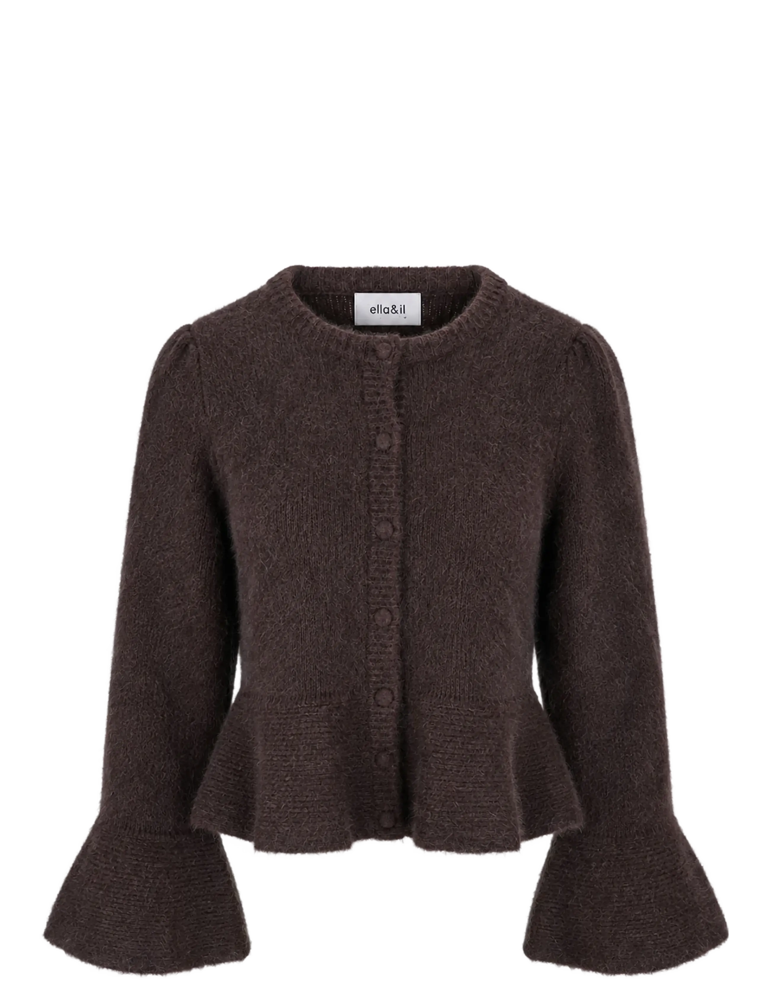 ella&il Maren Chunky Cardigan - Strickjacken - DARK BROWN / brown