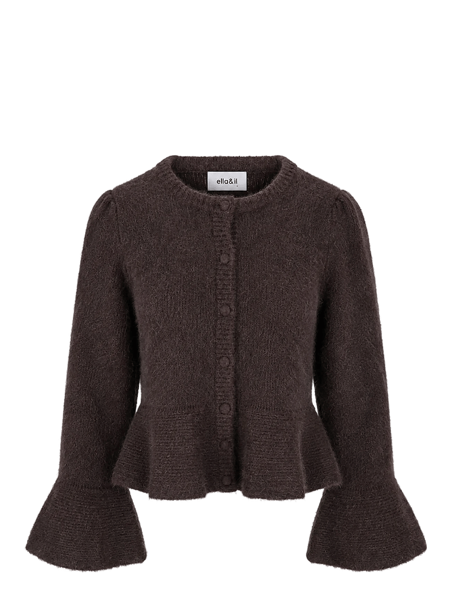 ella&il - Maren Chunky Cardigan - strickjacken - dark brown - 0