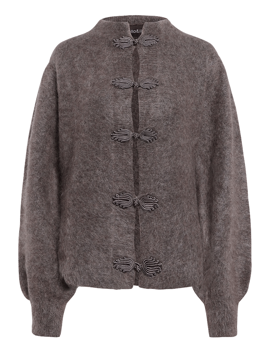 ella&il - Shelley Chunky Cardigan - strickjacken - brown - 1