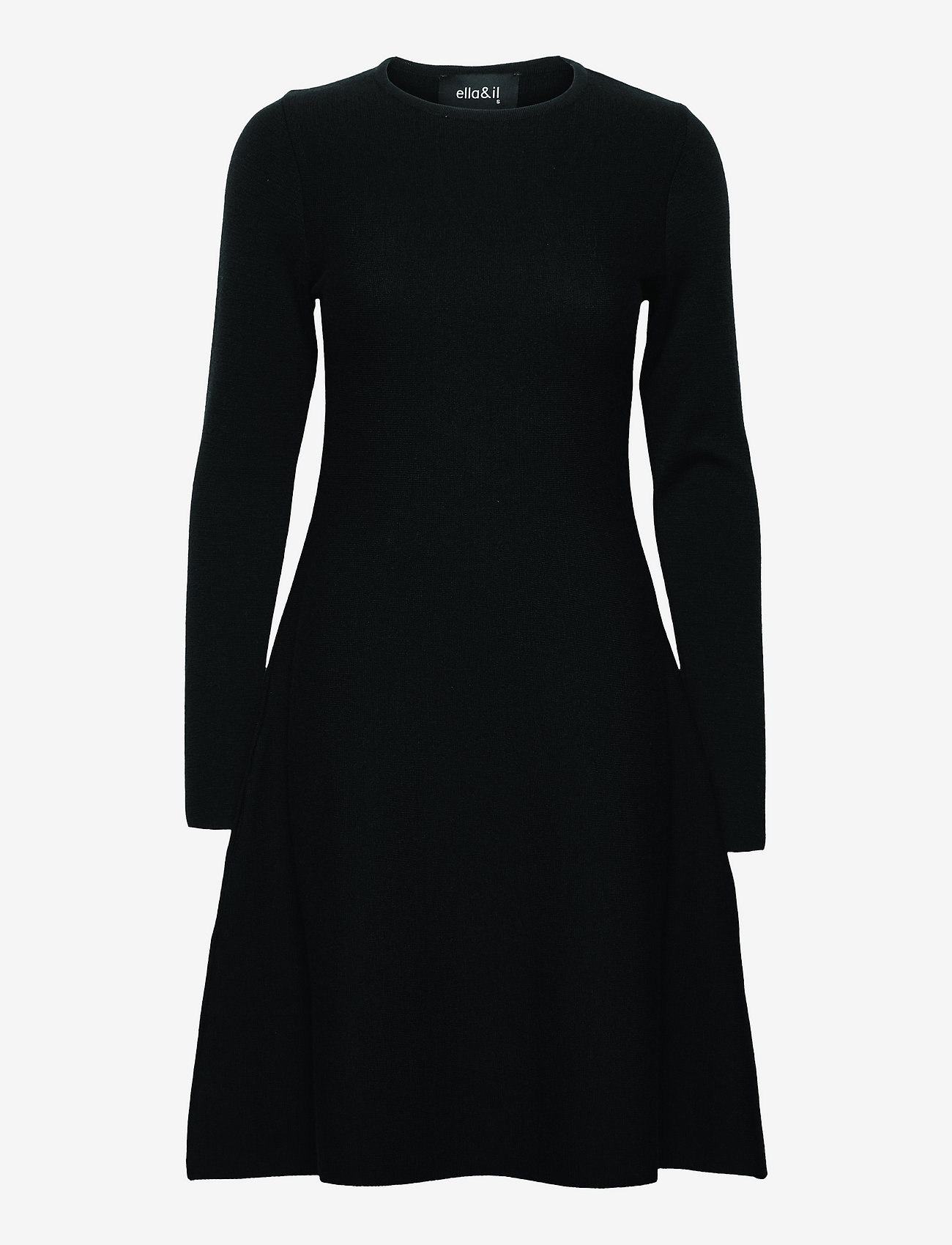 ella&il - Cecilie merino dress - knitted dresses - black - 0