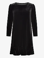 Emilie velour dress - BLACK