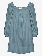 Alma linen dress - DUSTY TEAL
