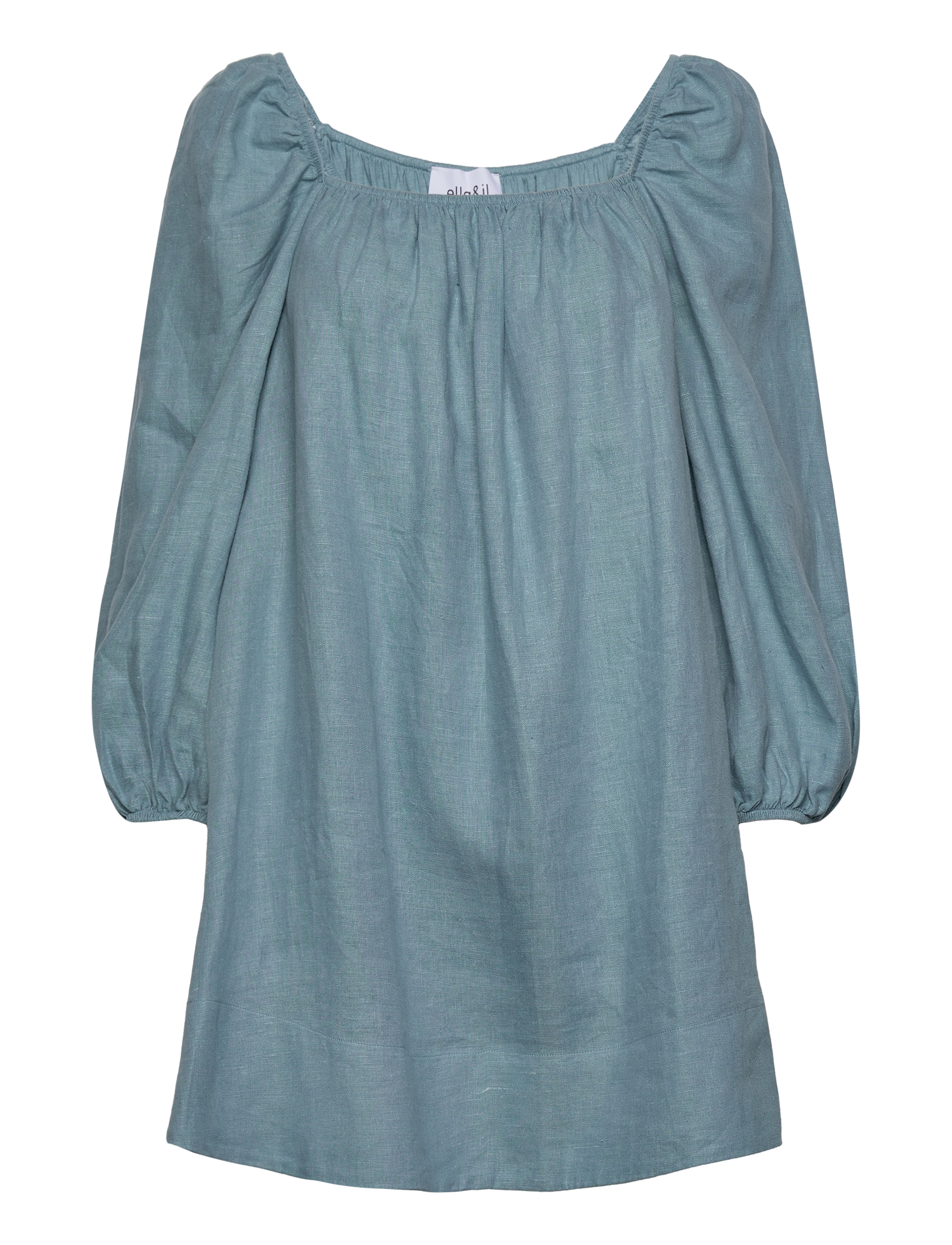 ella&il Alma linen dress - Kleidung - DUSTY TEAL / blue