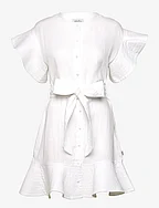 Fia linen dress - WHITE