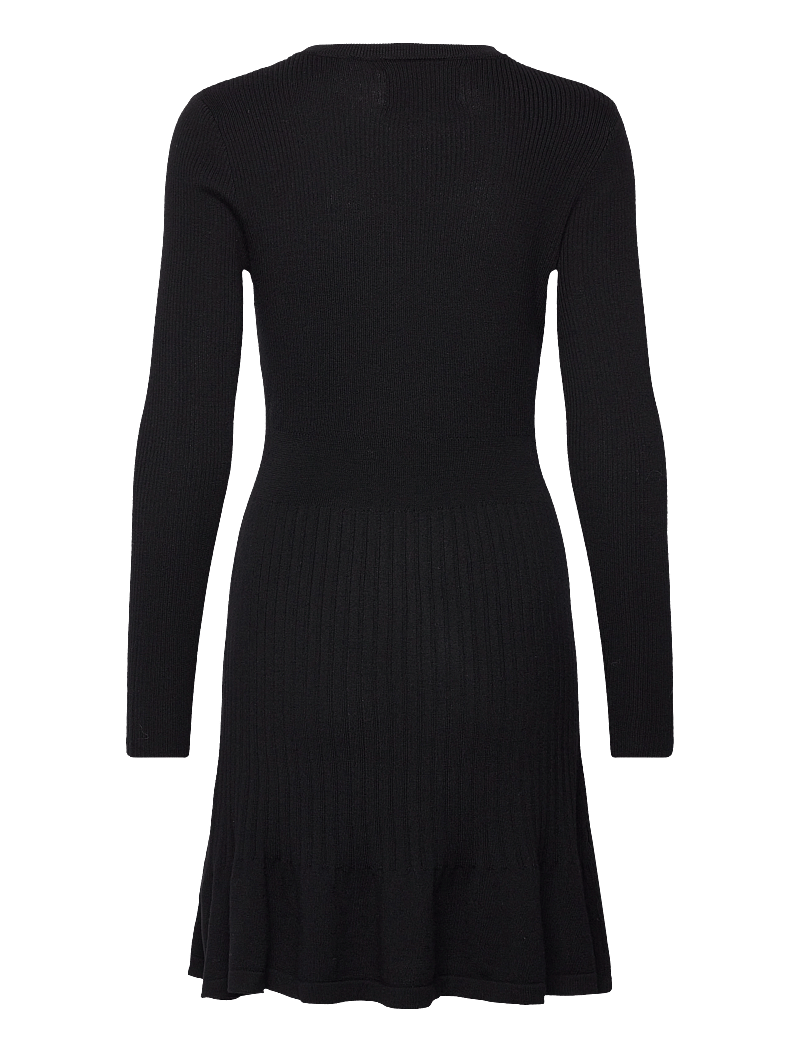 ella&il - Oline merino dress - kootud kleidid - black - 1