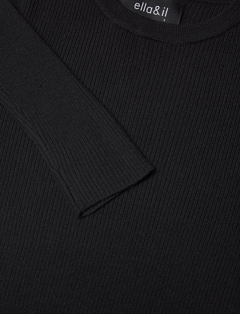 ella&il - Oline merino dress - kootud kleidid - black - 2