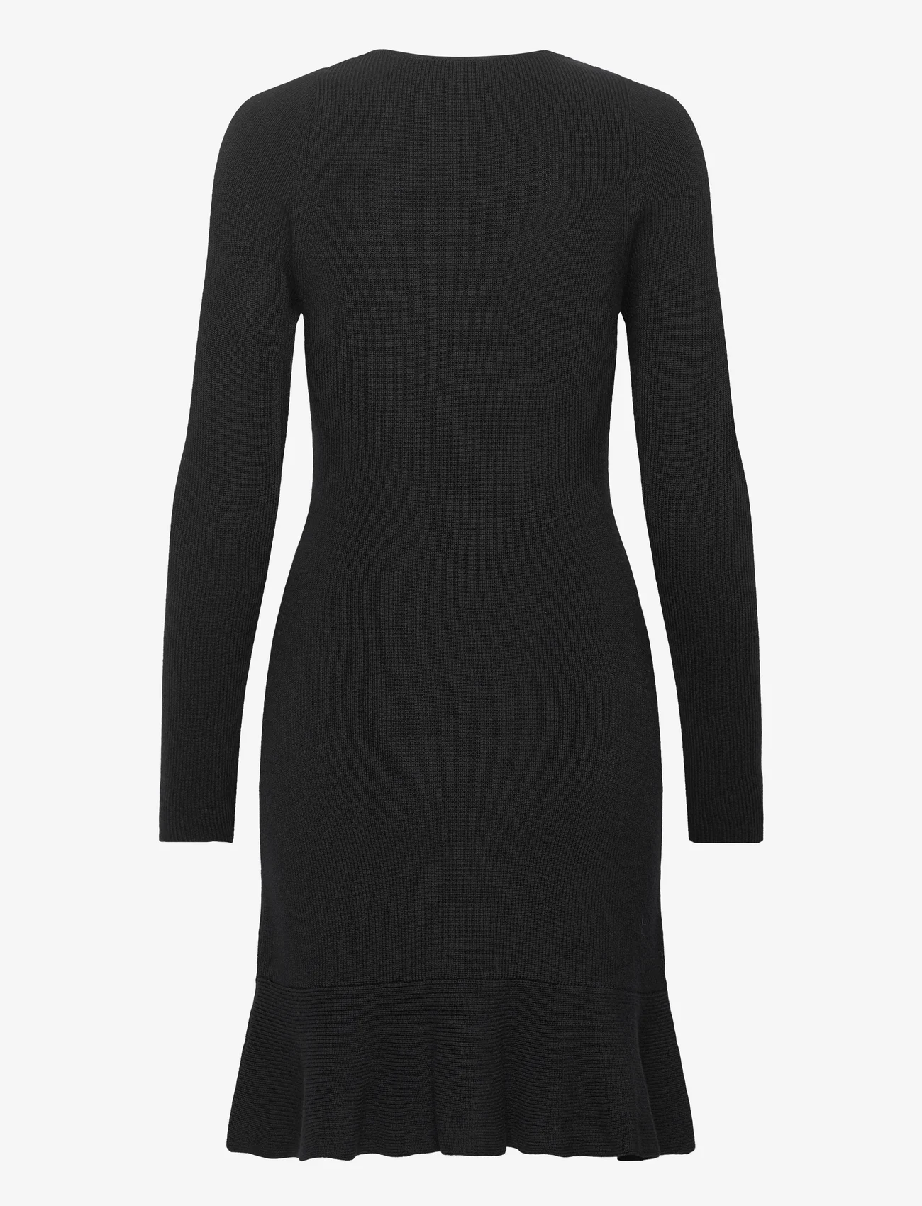 ella&il - Malin merino dress - strikkede kjoler - black - 1