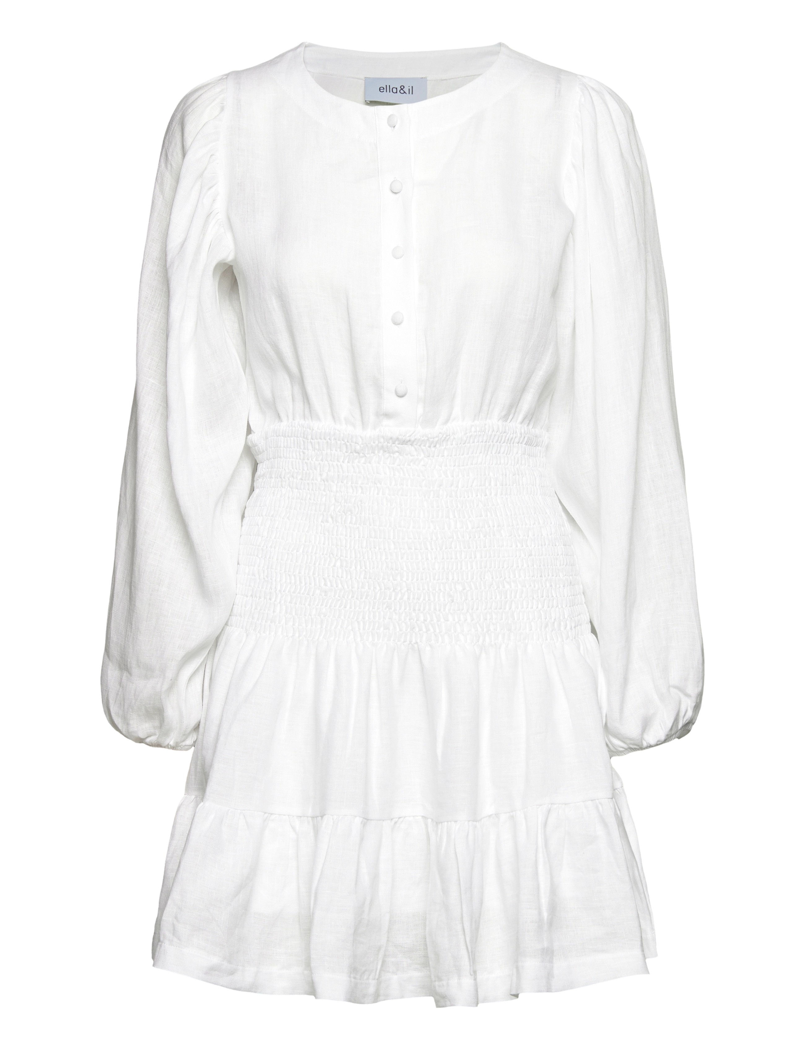 ella&il Martine linen dress - Kleidid - WHITE / white
