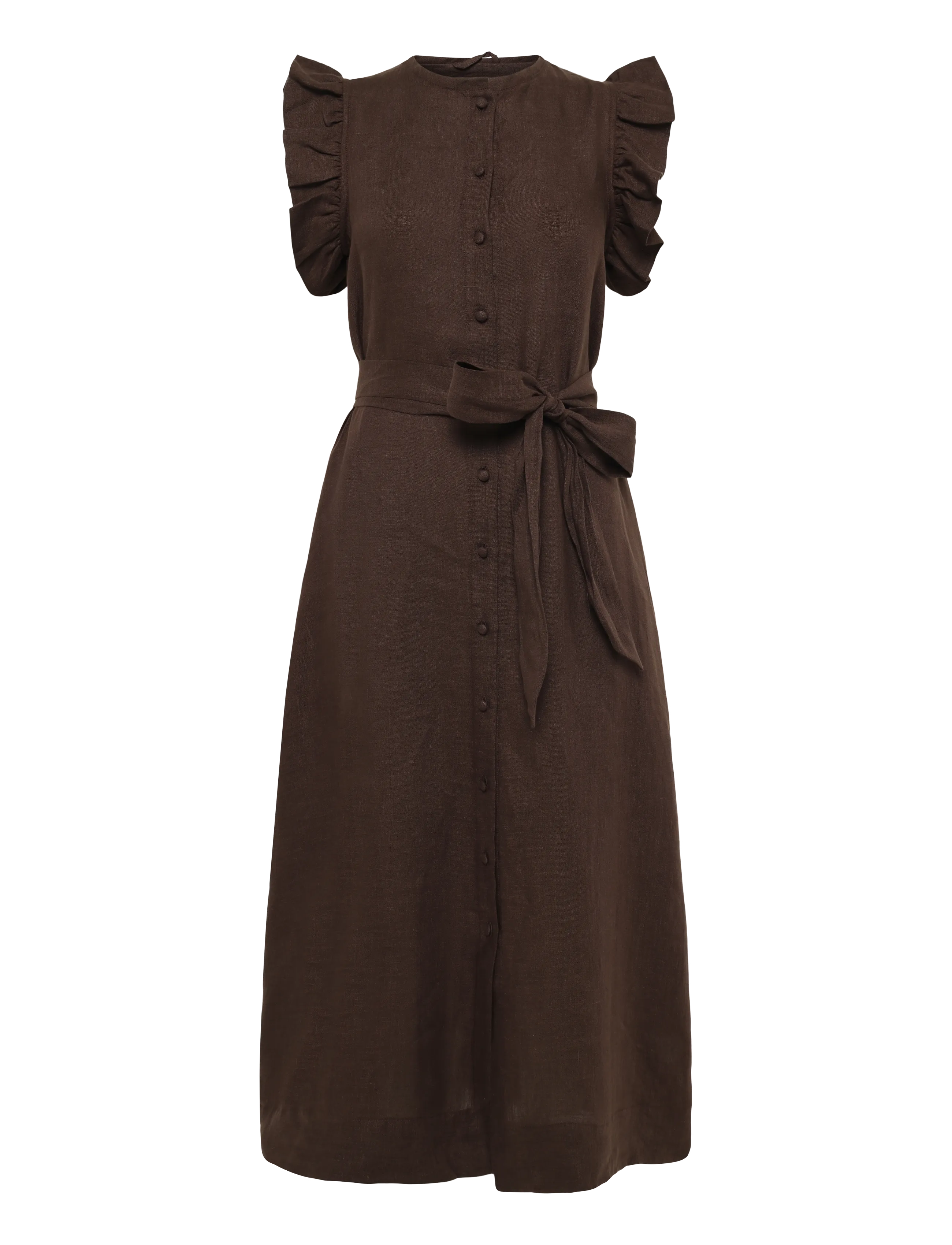 ELLA&IL Pam Linen Kleid Braun - S - Damen