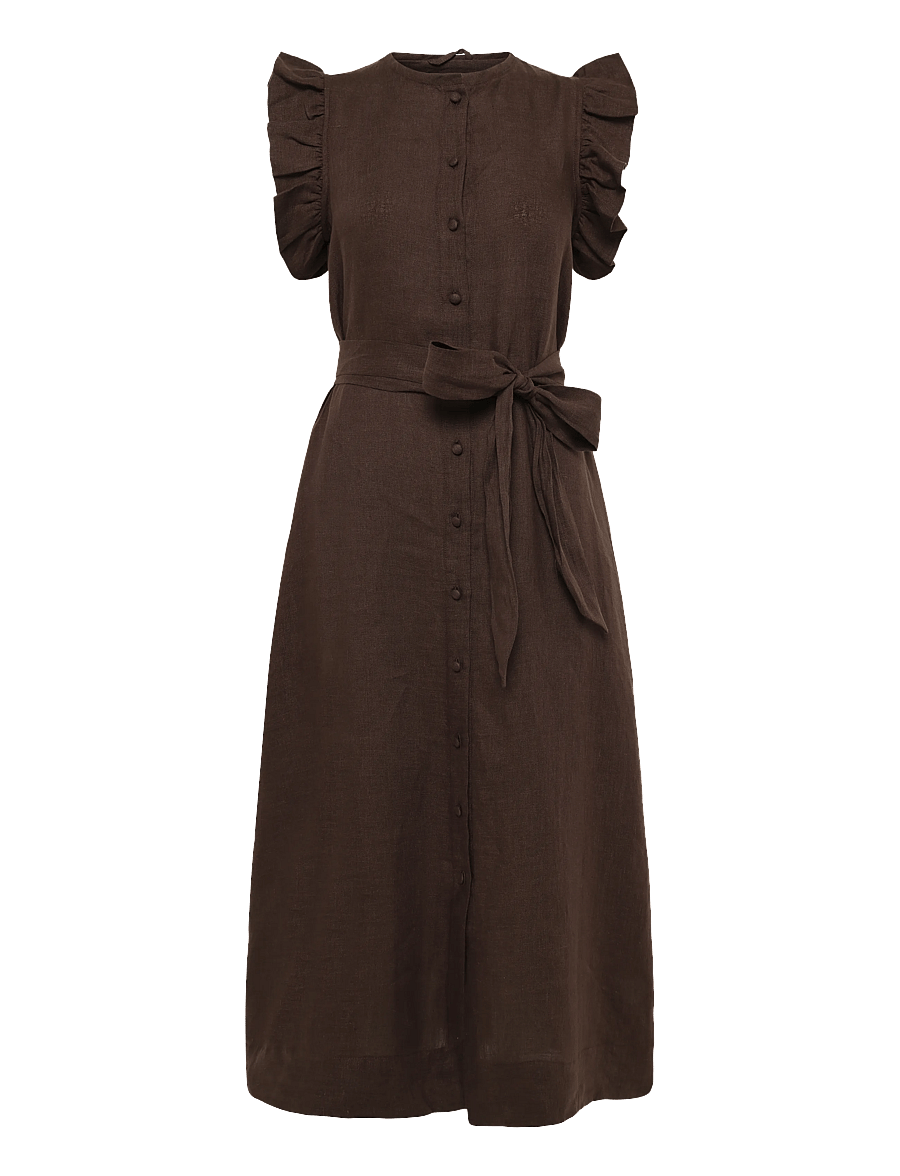 ella&il - Pam Linen Dress - dark brown - 1