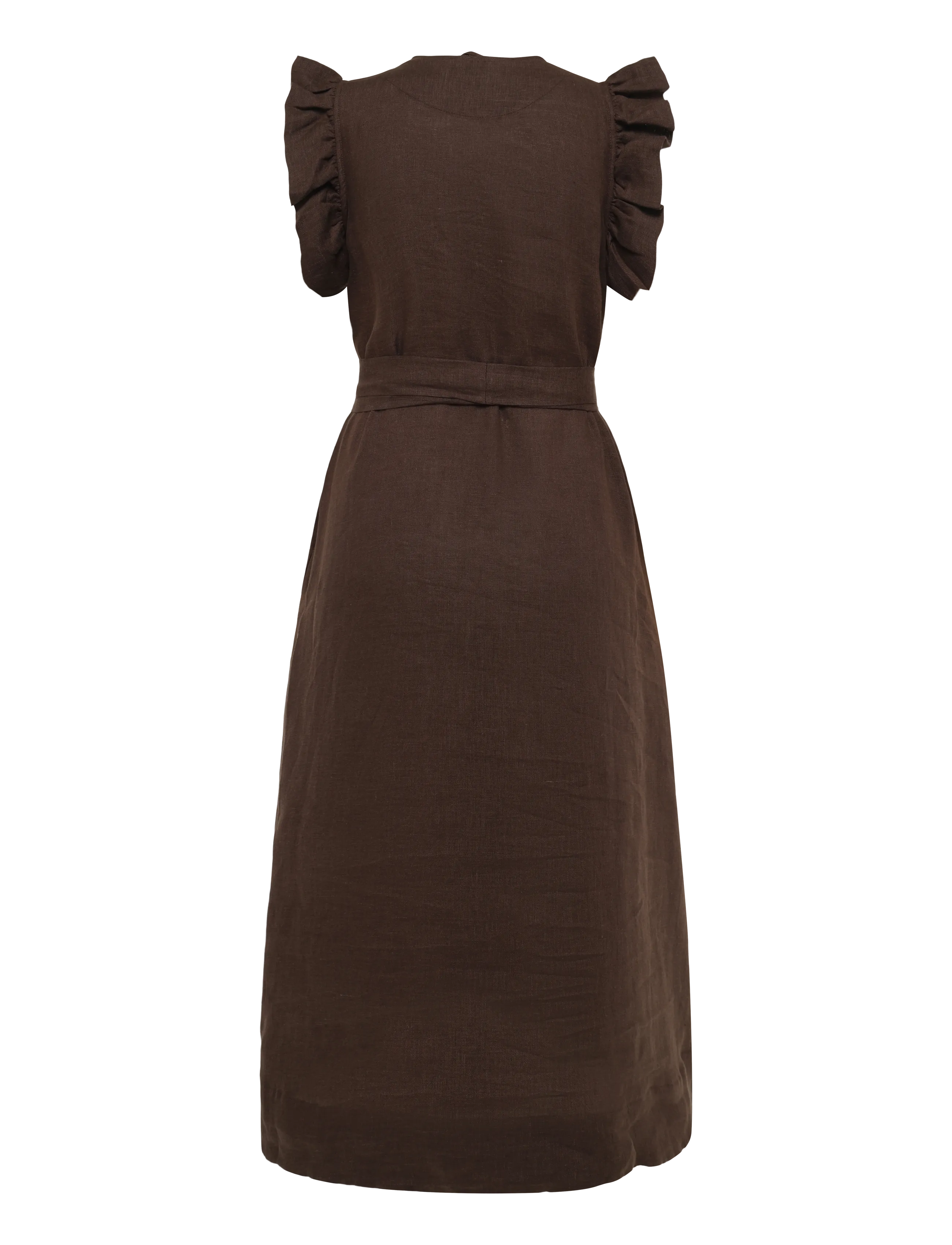 ella&il - Pam Linen Dress - dark brown - 2