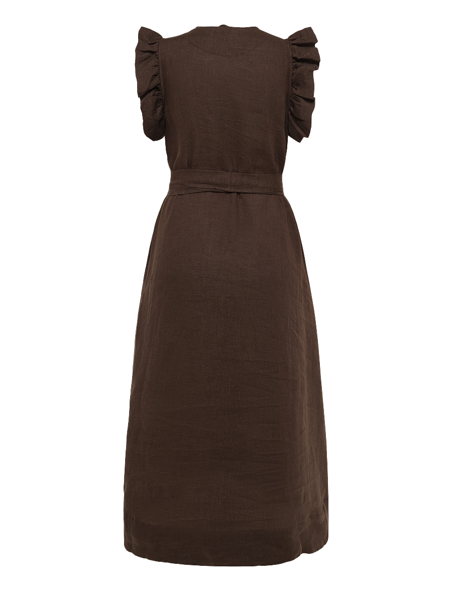 ella&il - Pam Linen Dress - dark brown - 2