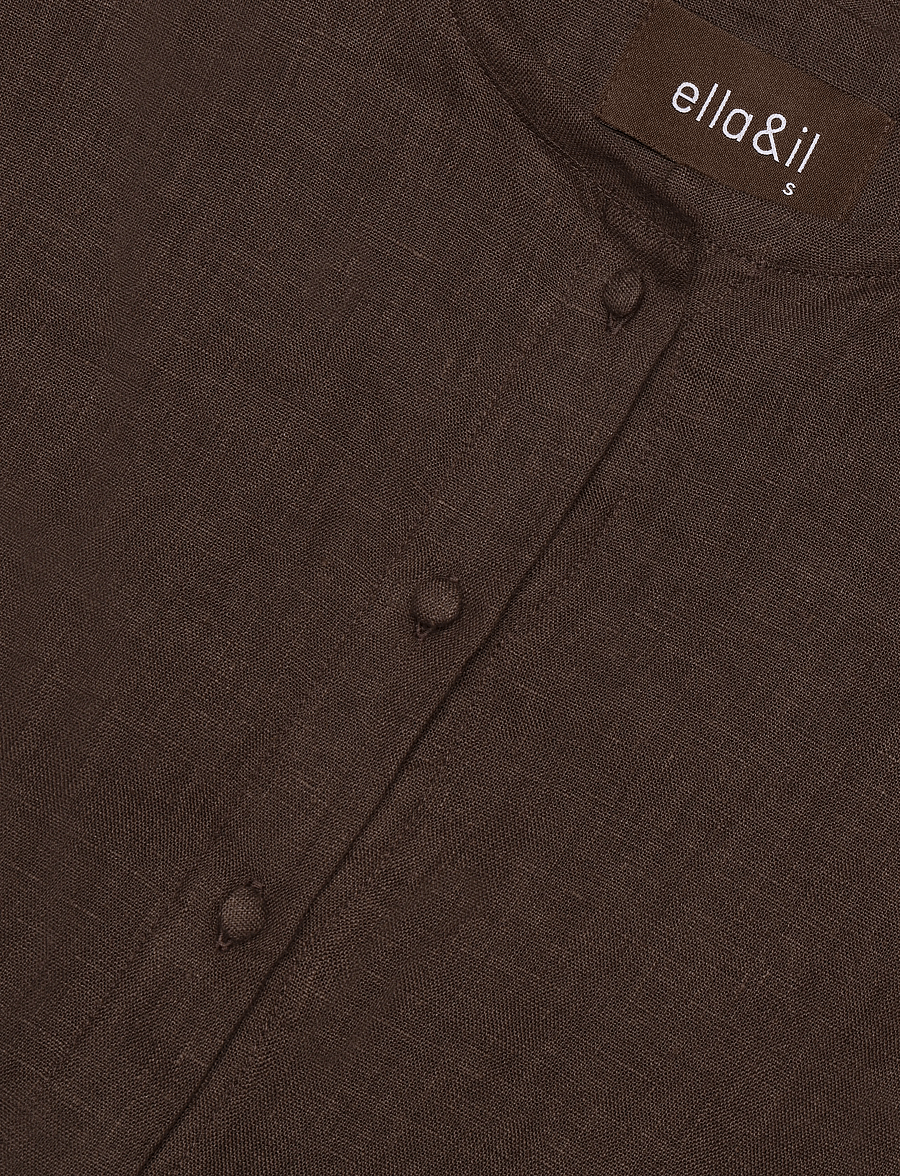 ella&il - Pam Linen Dress - dark brown - 4