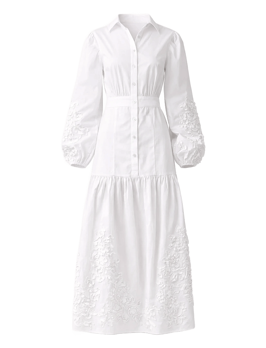 ella&il - Penelope Embroidery Dress - sommarklänningar - white - 1