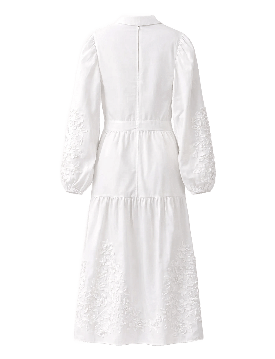 ella&il - Penelope Embroidery Dress - sommarklänningar - white - 2