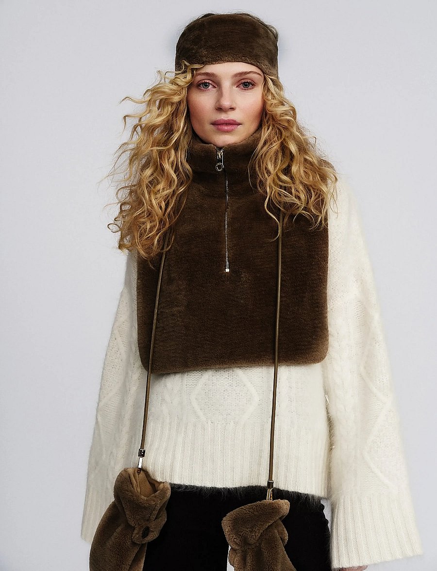 ella&il - Mie Shearling Headband - stirnbänder - brown - 0