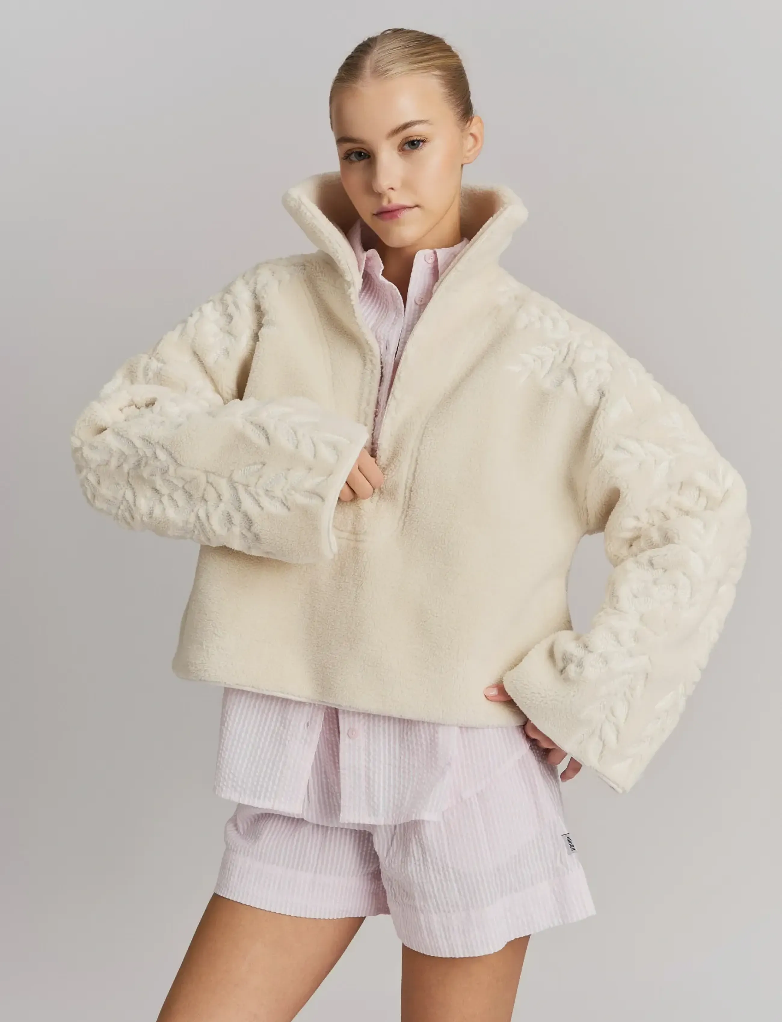 ella&il - Enya Fleece Half Zip - cream - 3