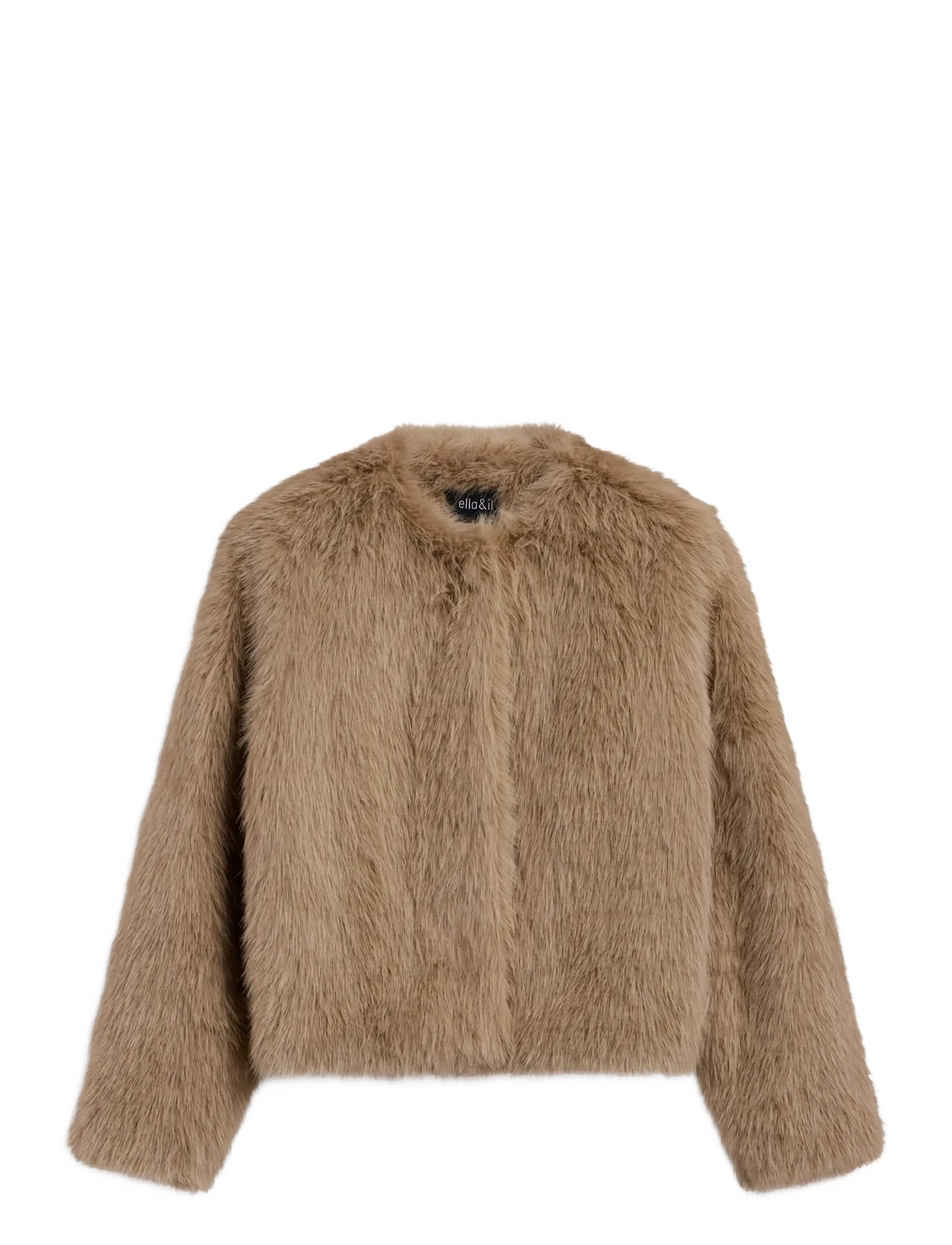 ella&il Tora Fake Fur Jacket - Jackets & Coats - BEIGE / beige