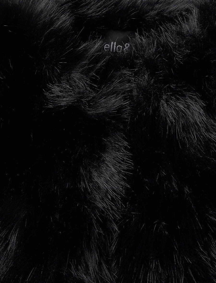 ella&il - Tora Fake Fur Jacket - faux fur jakker - black - 2