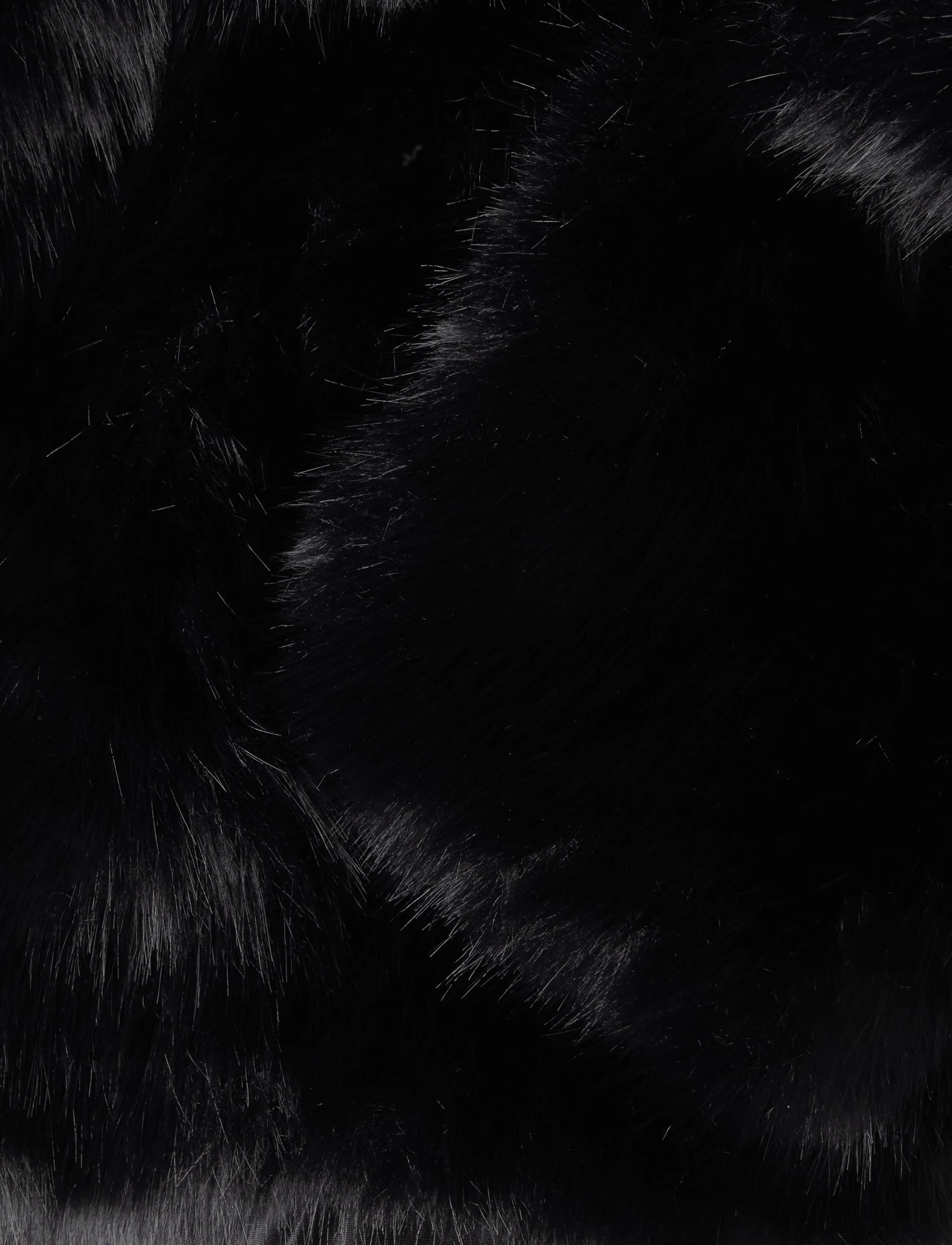 ella&il - Tora Fake Fur Jacket - faux fur jakker - black - 3