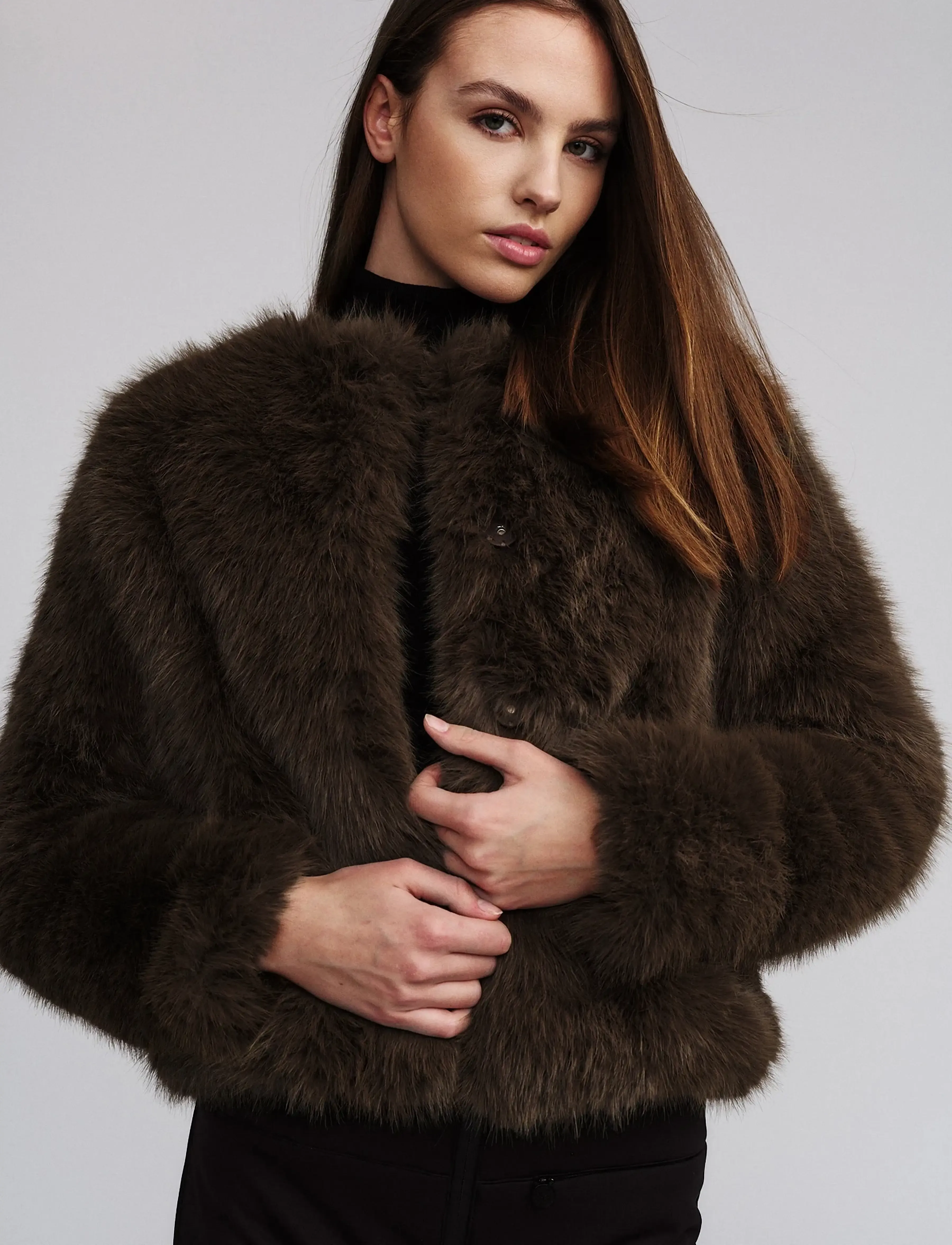 ella&il - Tora Fake Fur Jacket - fuskpäls - brown - 2