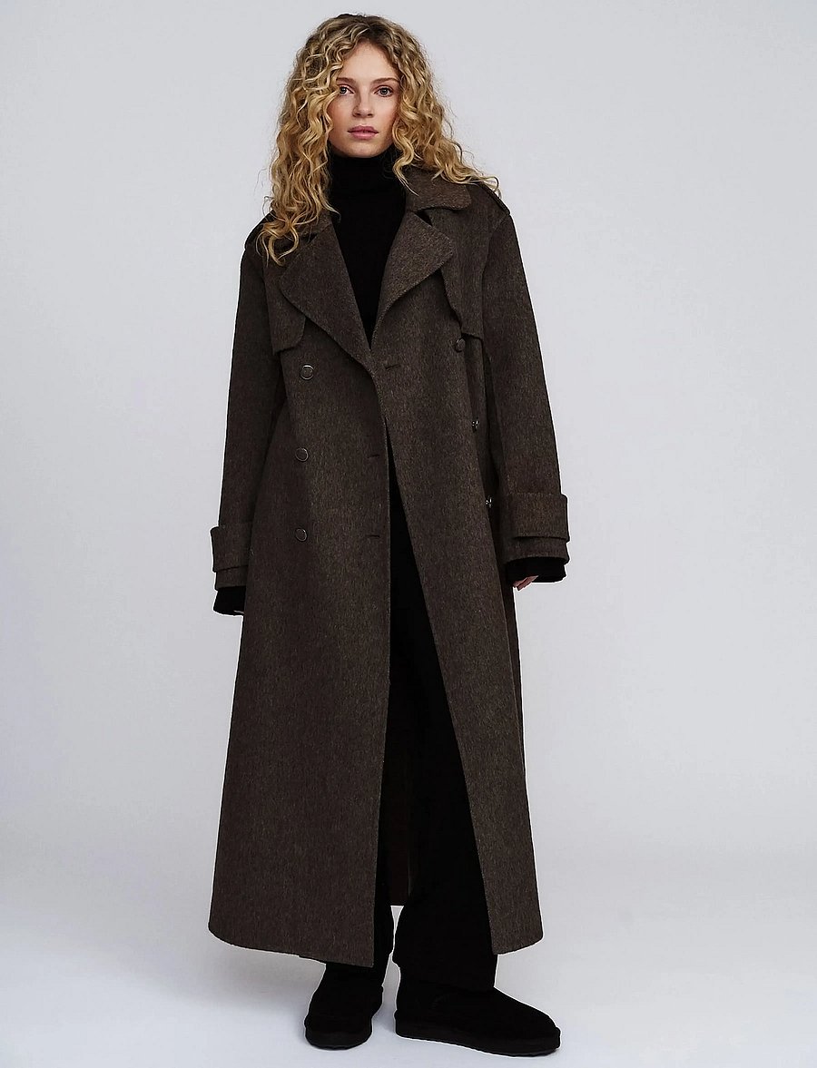ella&il - Yua Coat - trenchcoats - dark brown - 0