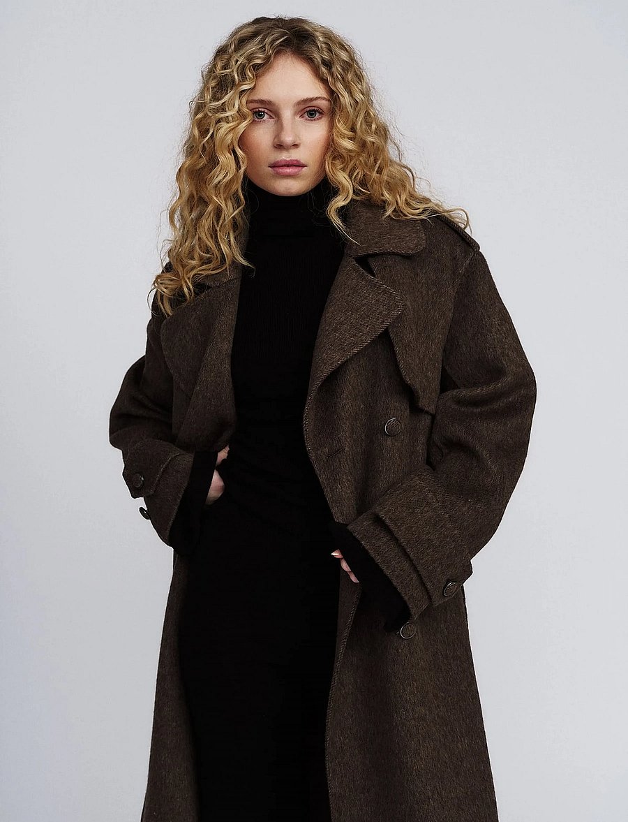 ella&il - Yua Coat - trenchcoats - dark brown - 3