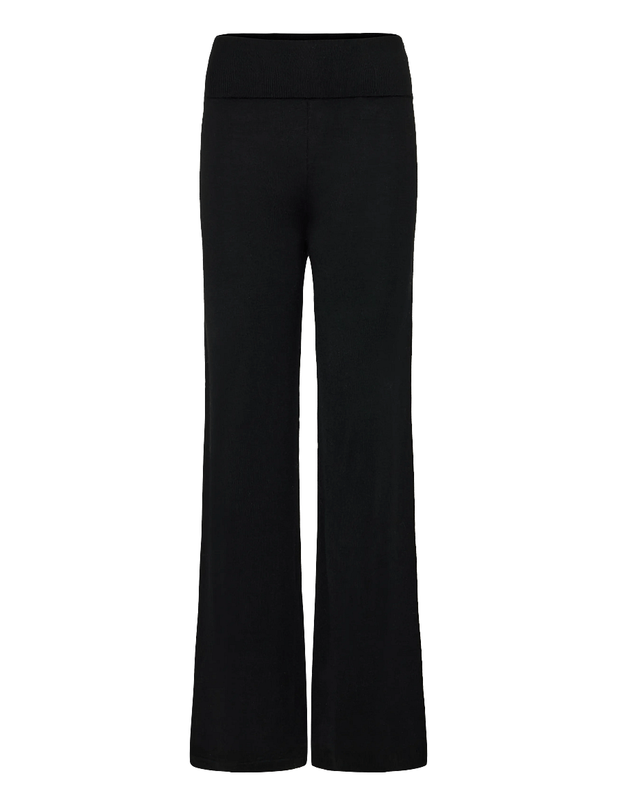 ella&il - Mubi Merino Pants - hose mit geradem bein - black - 0