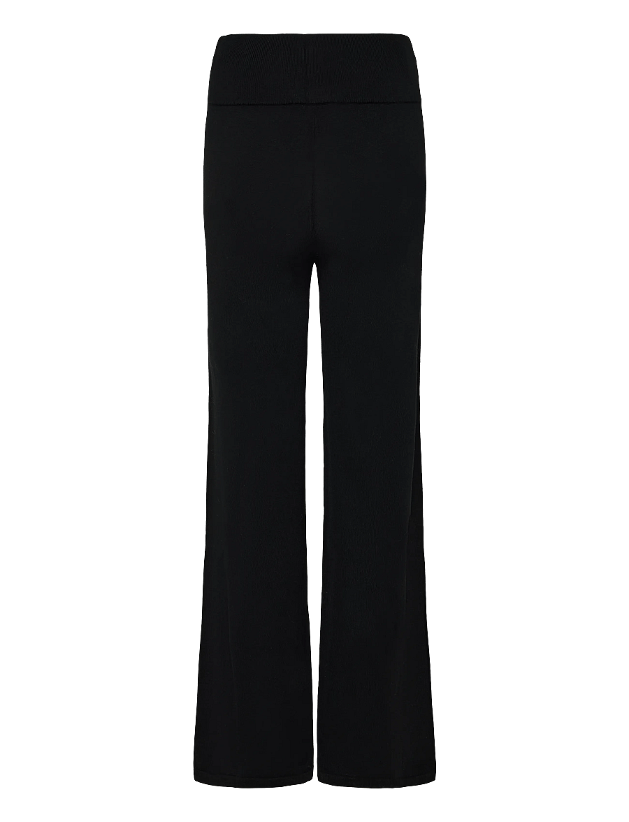 ella&il - Mubi Merino Pants - hose mit geradem bein - black - 1