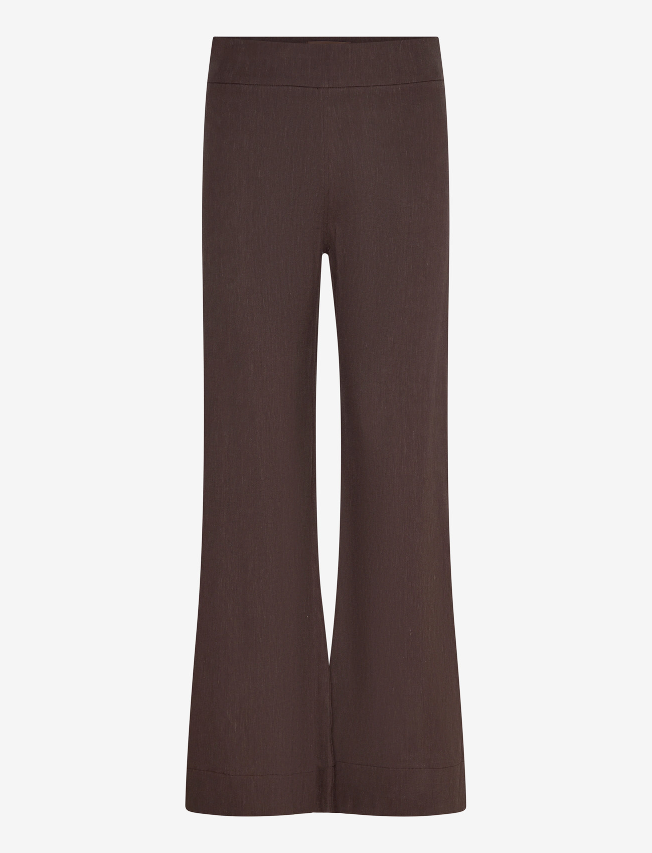 ella&il - Molly Stretch Linen Pants - linen trousers - dark brown - 1