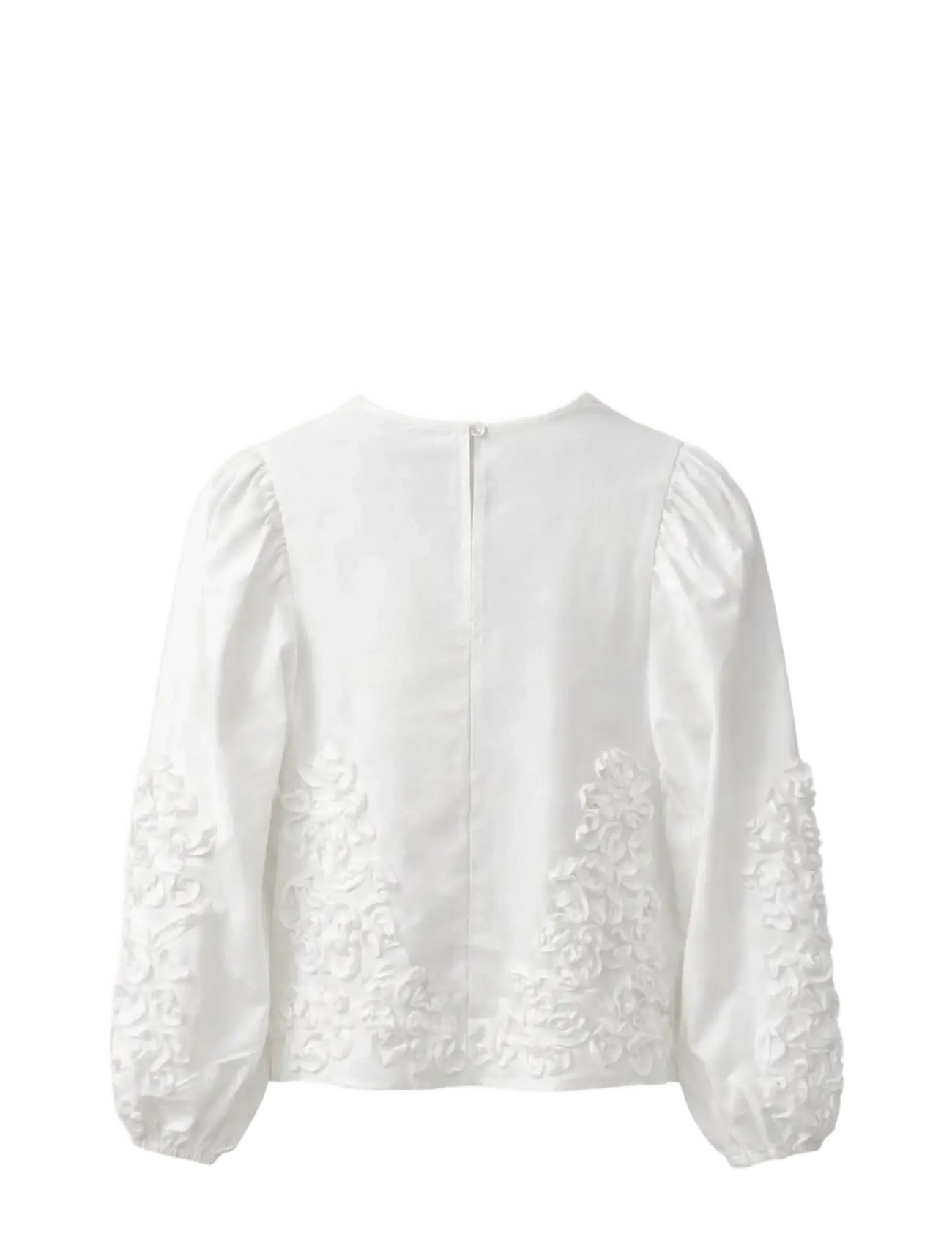 ella&il - Vianna Embroidery Blouse - long sleeved blouses - white - 2