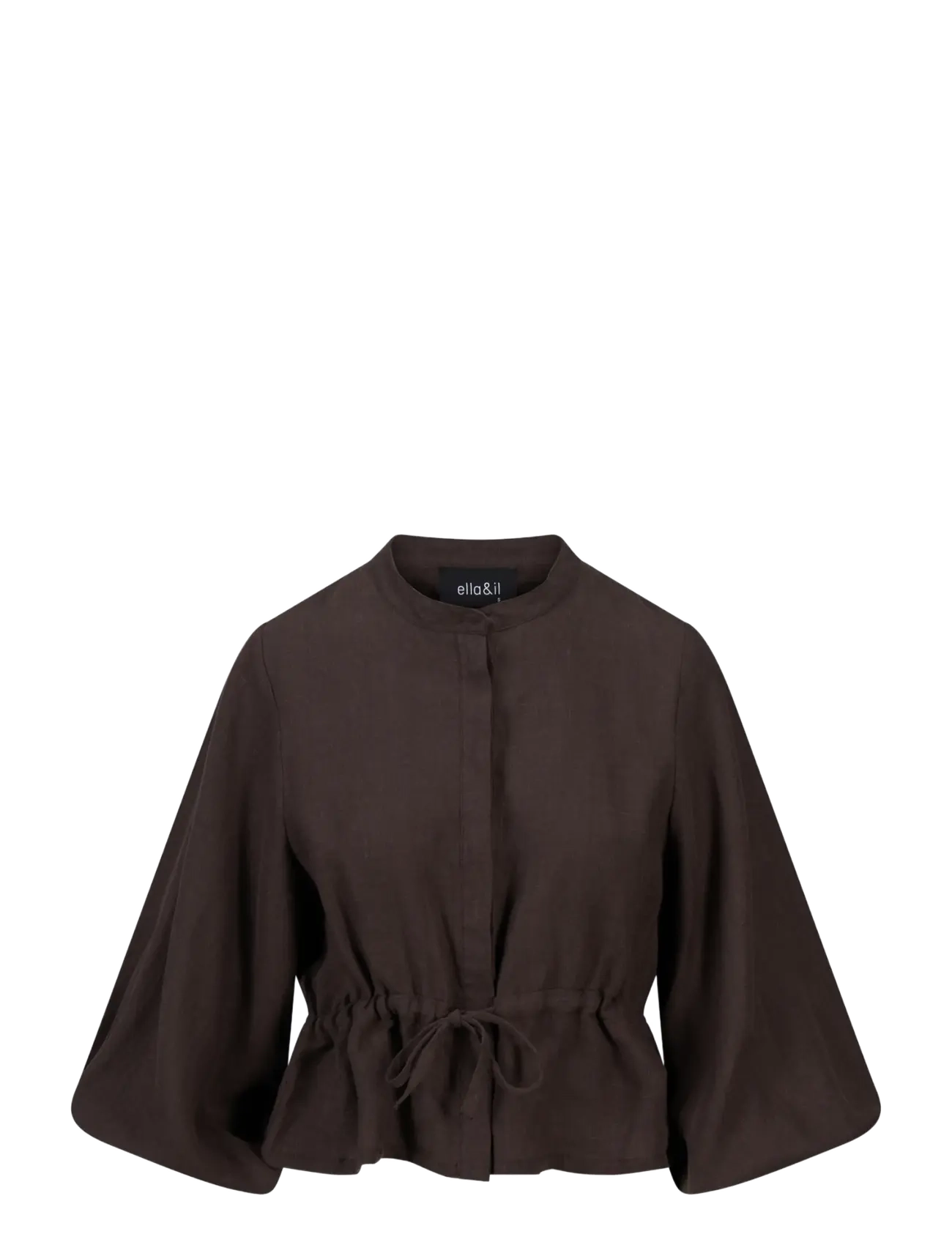 ELLA&IL Camille Linen Shirt Braun - XS - Damen