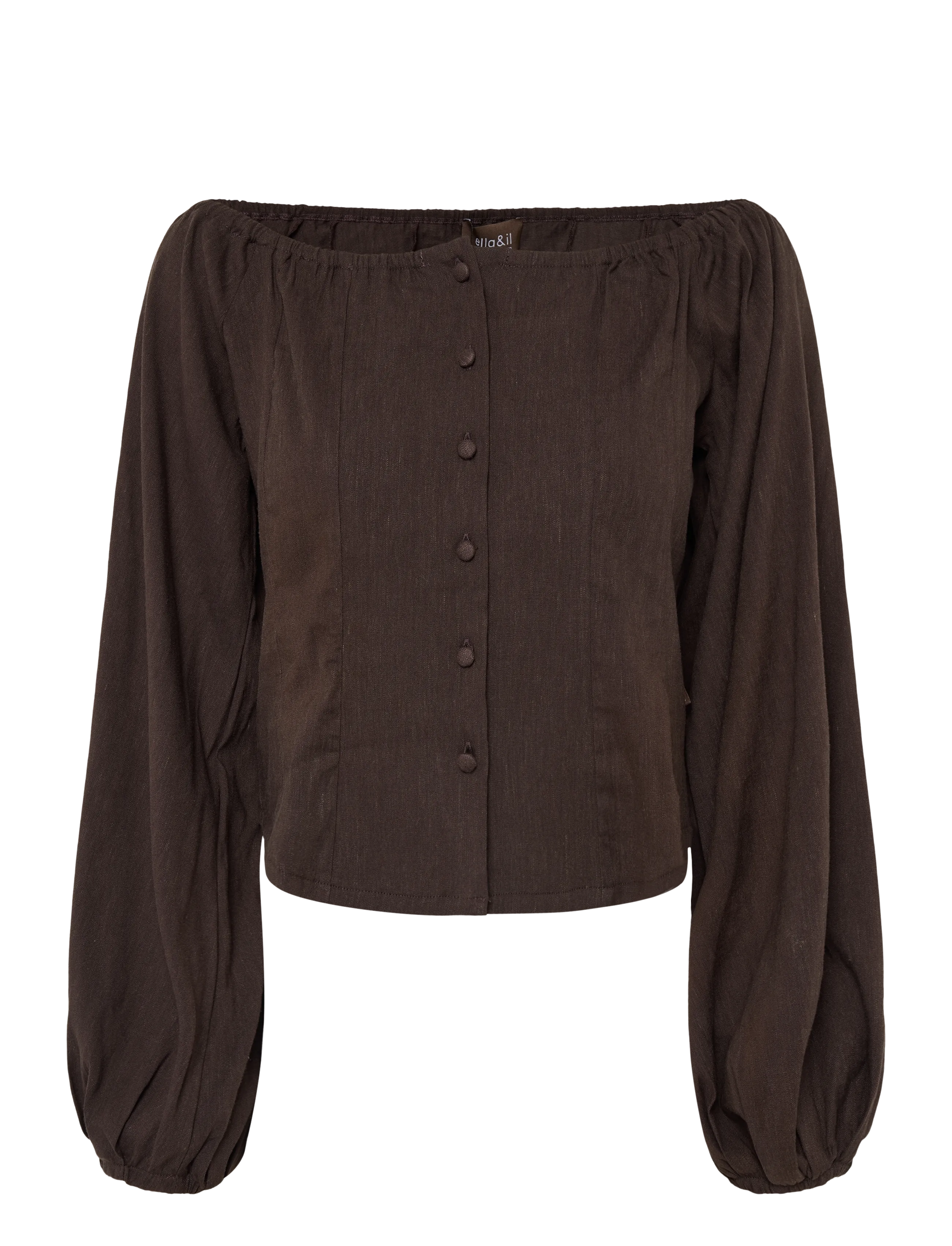 ELLA&IL Luiza Linen Shirt Braun - L - Damen