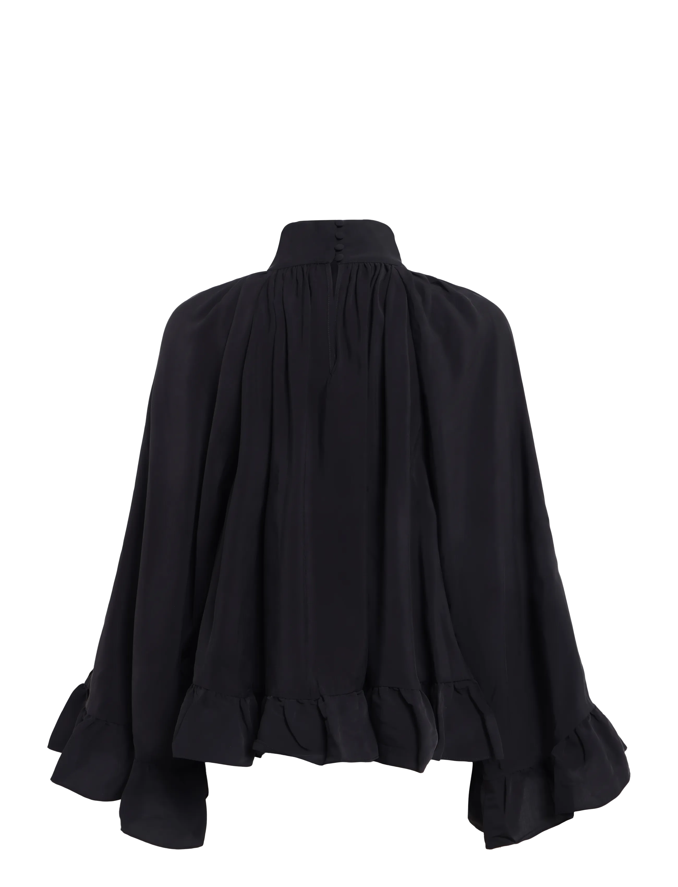 ella&il - Clara Blouse - långärmade blusar - black - 1